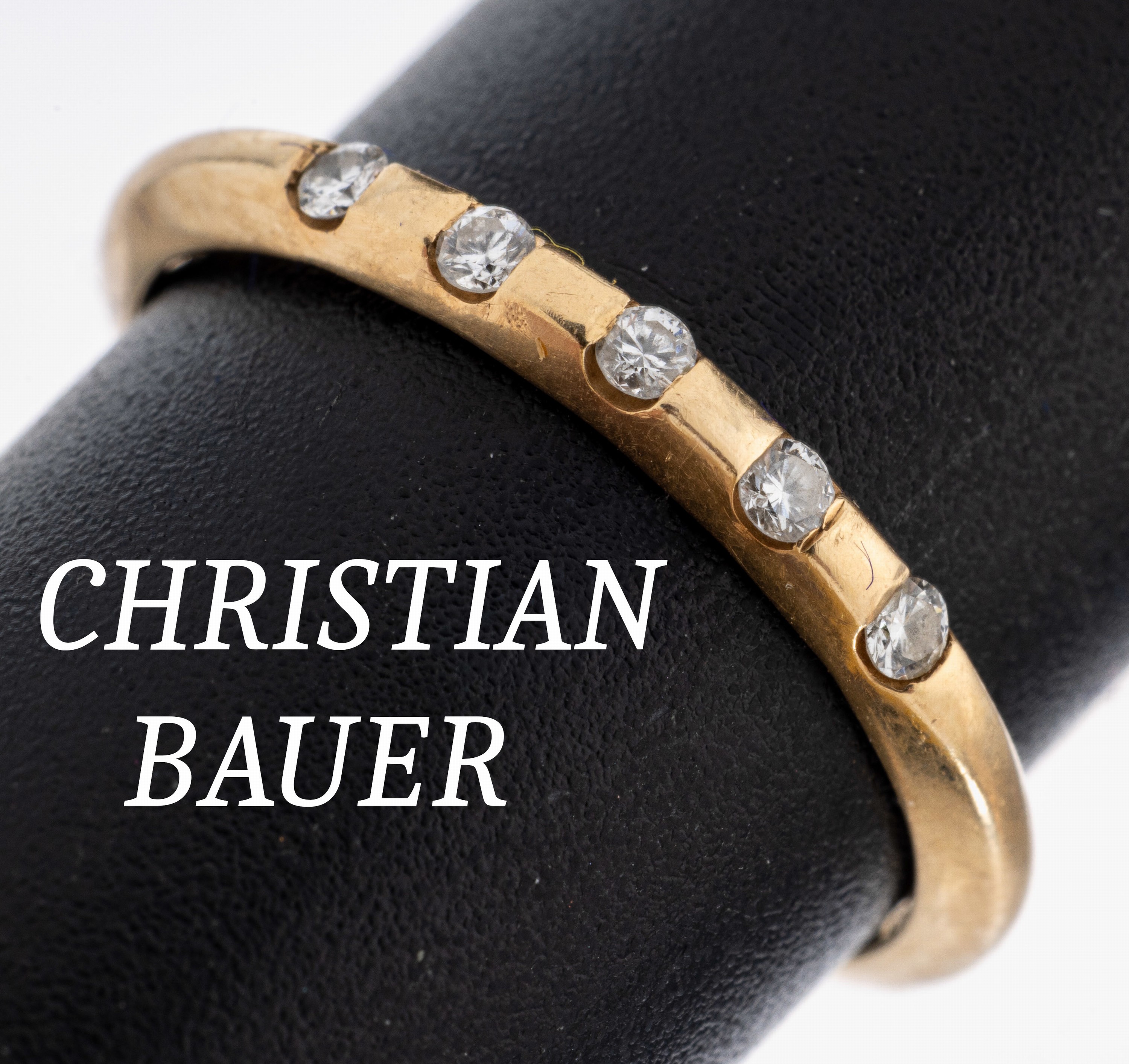 Image 27042096 - 14 kt Gold CHRISTIAN BAUER Brillant-Ring, GG 585/000, schlicht, 5 Brillanten zus. ca. ...
