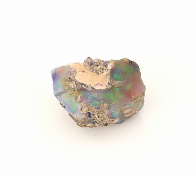 27042086a - Loose rough opal , approx. 19.20 ct, nice play of colours with bedrock Valuation Price: ...