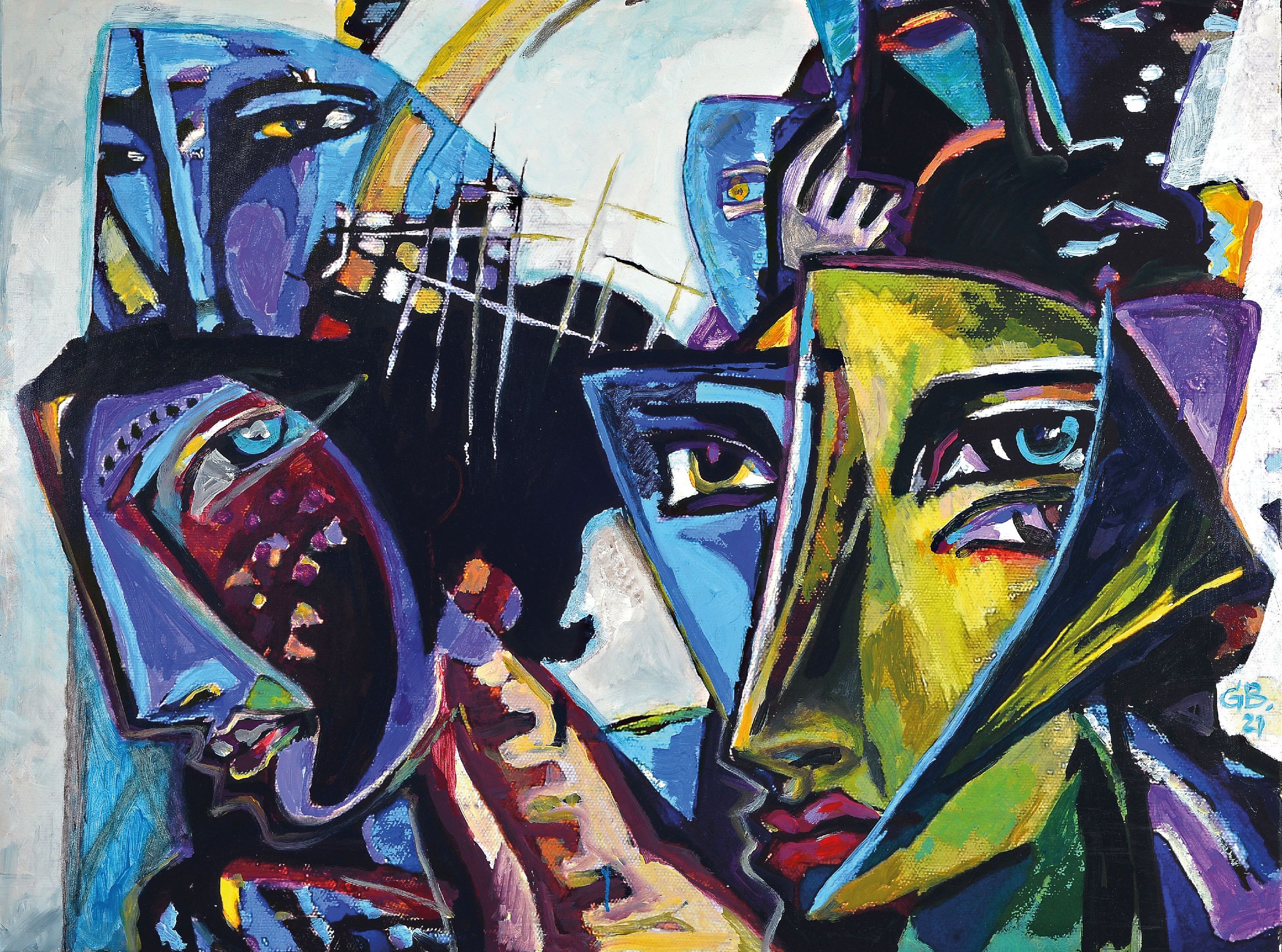 Image 27042135 - Gottfried Bräunling, geb. 1947 Radebeul, Auf der Suche nach dir, Mischtechnik auf Lwd, ...