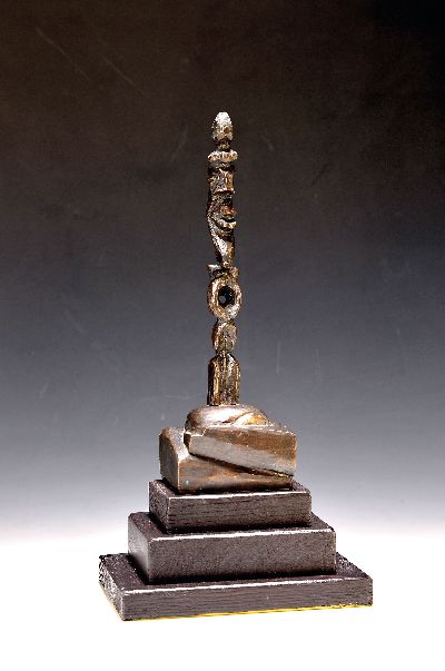 27042139k - Gottfried Bräunling, geb. 1947 Radebeul, Memory, Hommage a A.R.Penck, Bronzeskulptur, ...