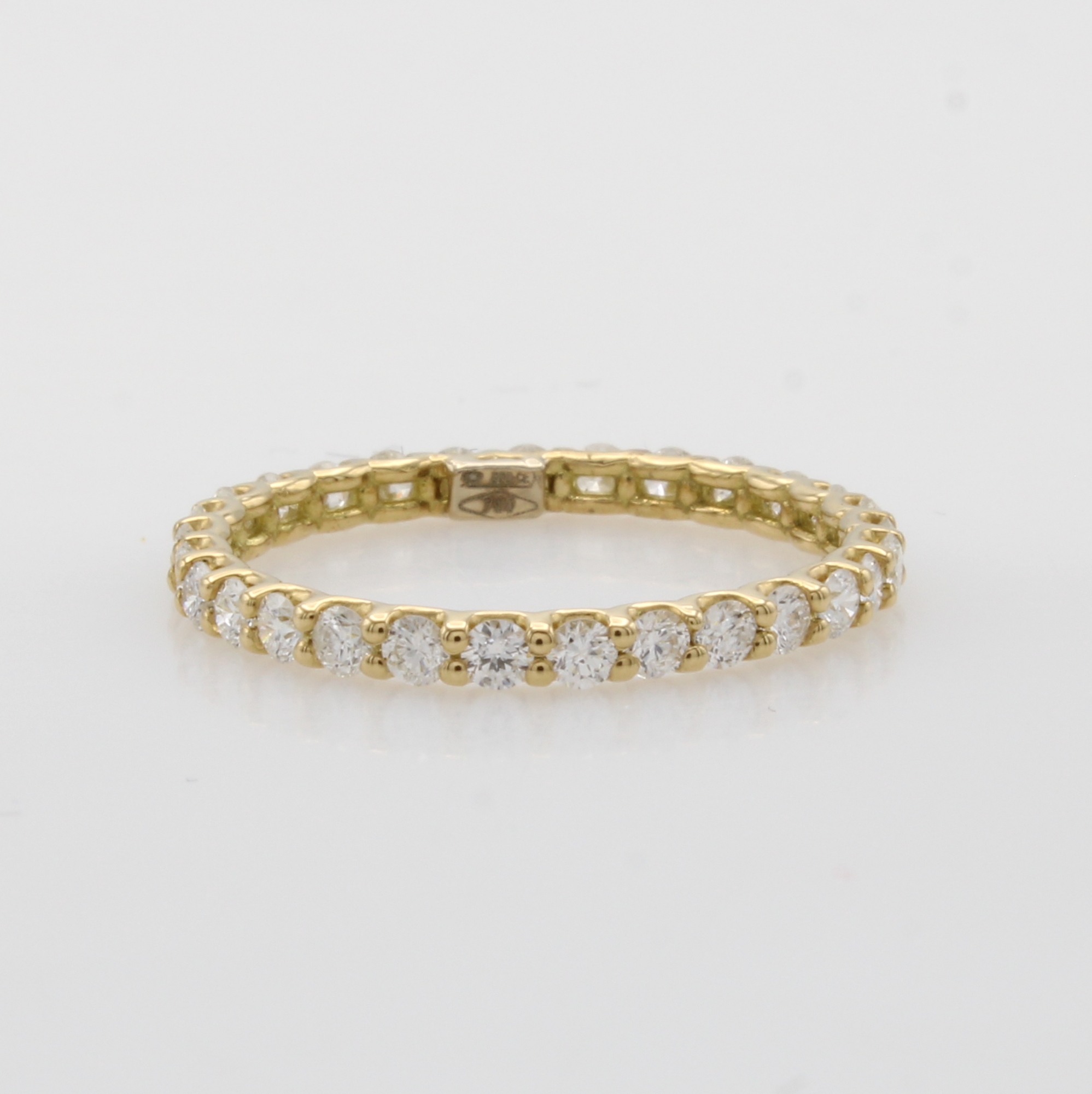 Image 27042218 - Memoryring mit Brillanten, GG 750/000, 29 Brill. zus. ca. 0.76 ct feines Weiß /si-p, RW ...