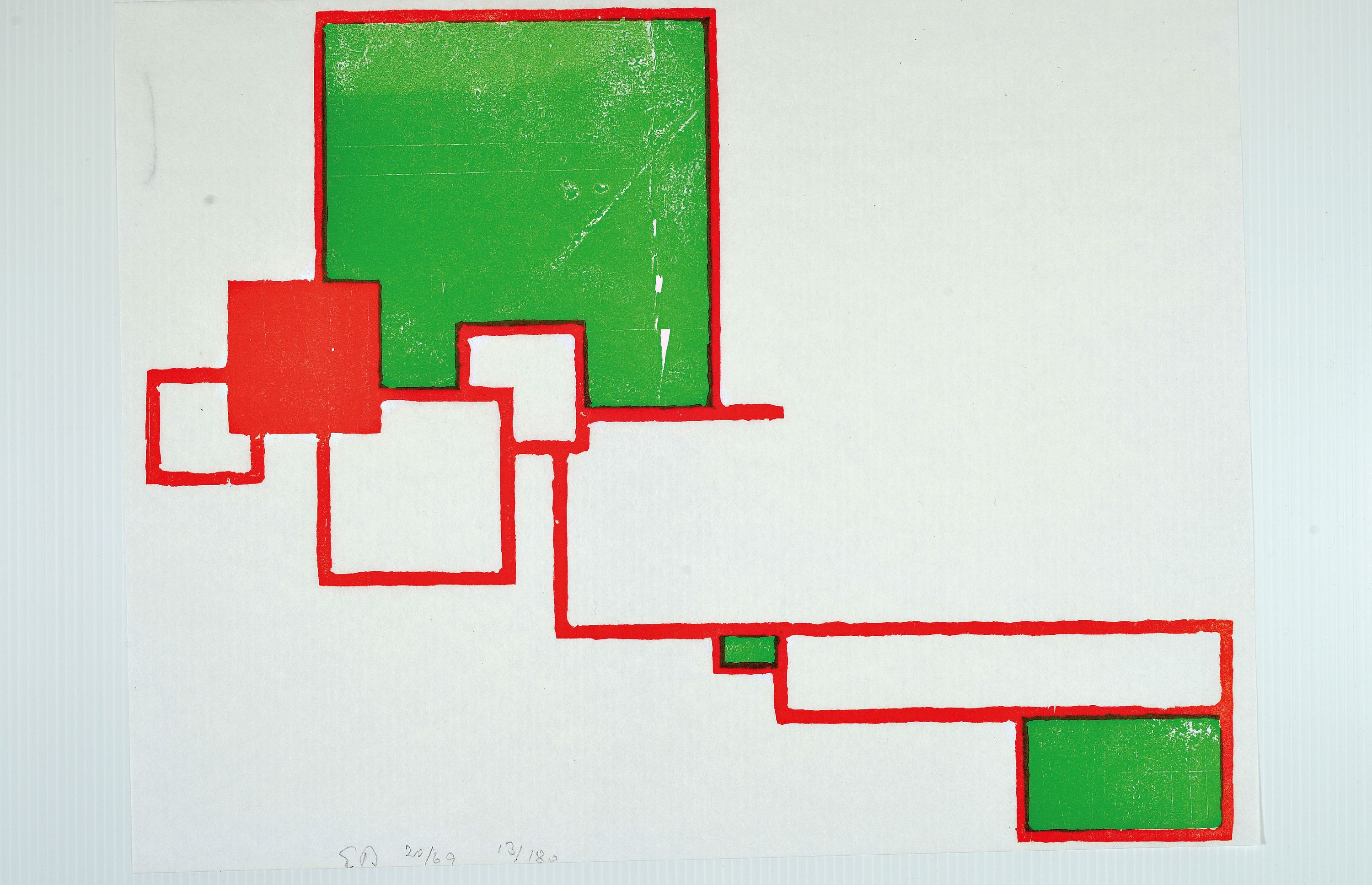Image 27042282 - Erich Buchholz, 1891-1972, Untitled, color woodcut from 1969, monogr. and dat., num. ...