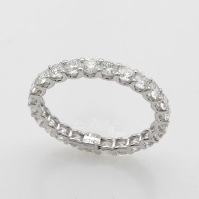 27042214a - Memoryring mit Brillanten, WG 750/000, 24 Brill. zus. ca. 2.00 ct feines Weiß /si, RW ...