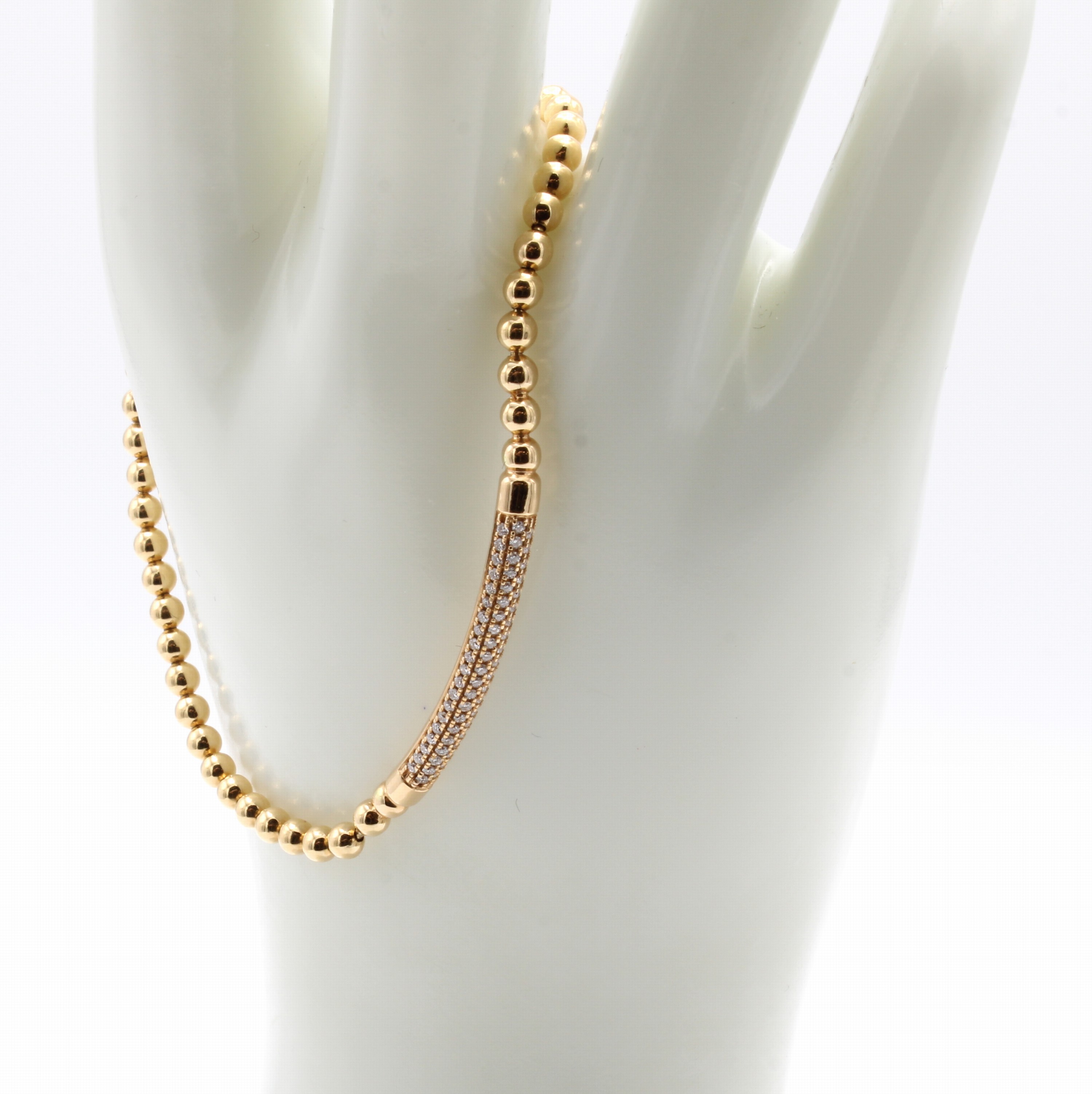 Image 27042358 - Flexibles Kugelarmband mit Brillanten, RG 750/000, Mittelteil bes. m. Brill. zus. ca. ...