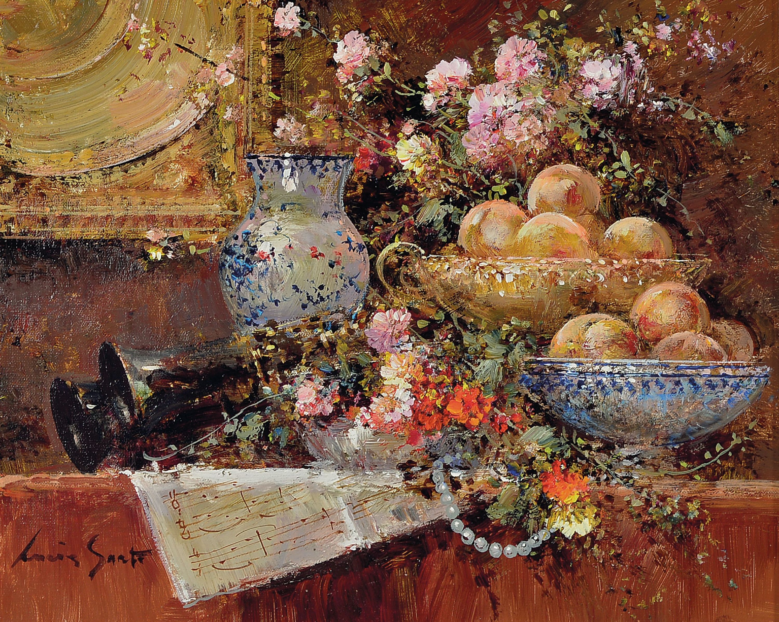 Image 27042375 - Lucia Sarto, geb. 1950 Italien, prunkvolles Stillleben, um 1998, links unten signiert, ...