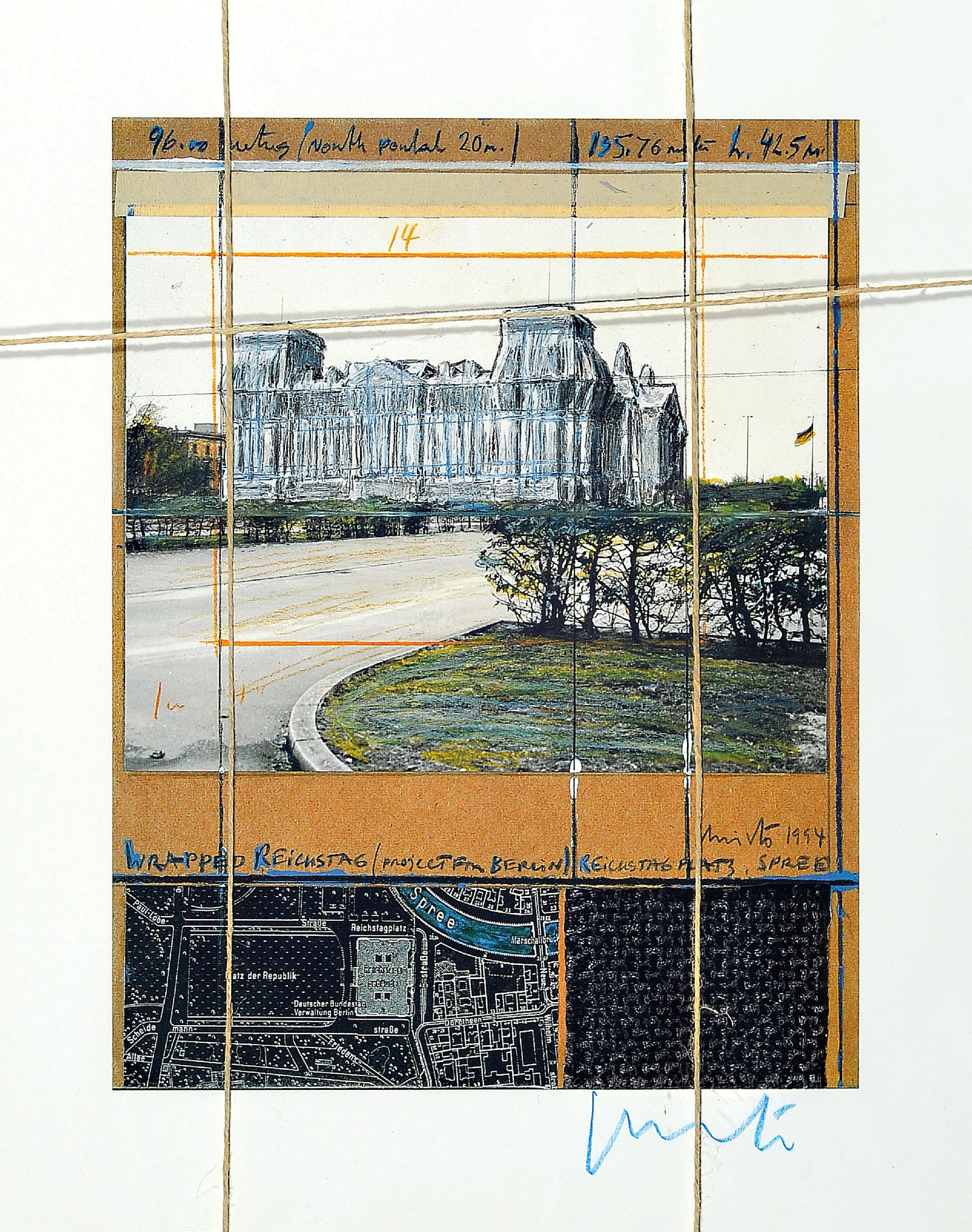 Image 27042380 - Christo und Jeanne-Claude, Project for Berlin, Wrapped Reichstag, Farboffset mit ...