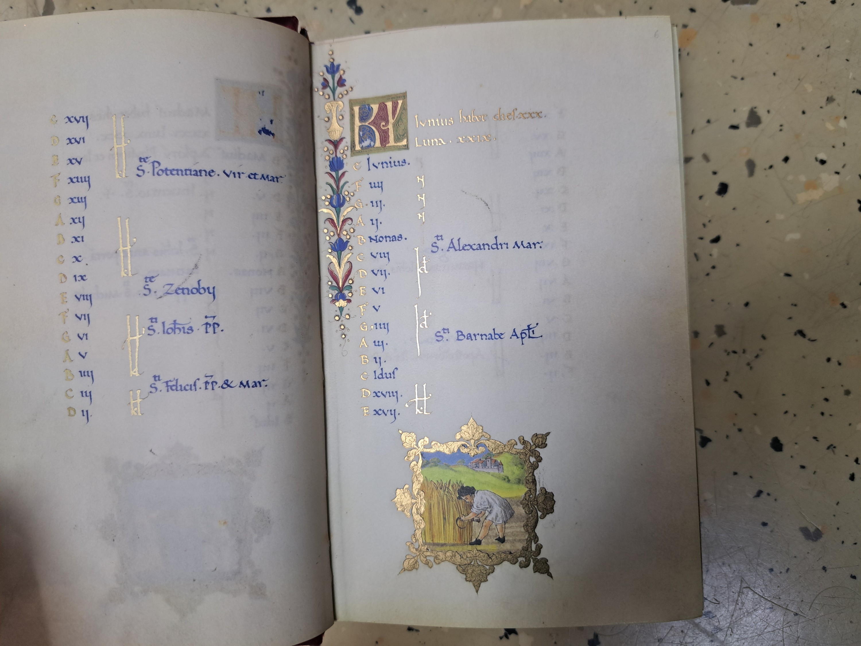 Detail a: Faksimile: Das Gebetbuch Lorenzos de Medici (1485), Coron, Lachen 1991, nach dem Original Clm 23639 der Bayer. Staatsbibliothek München, Ed. ...