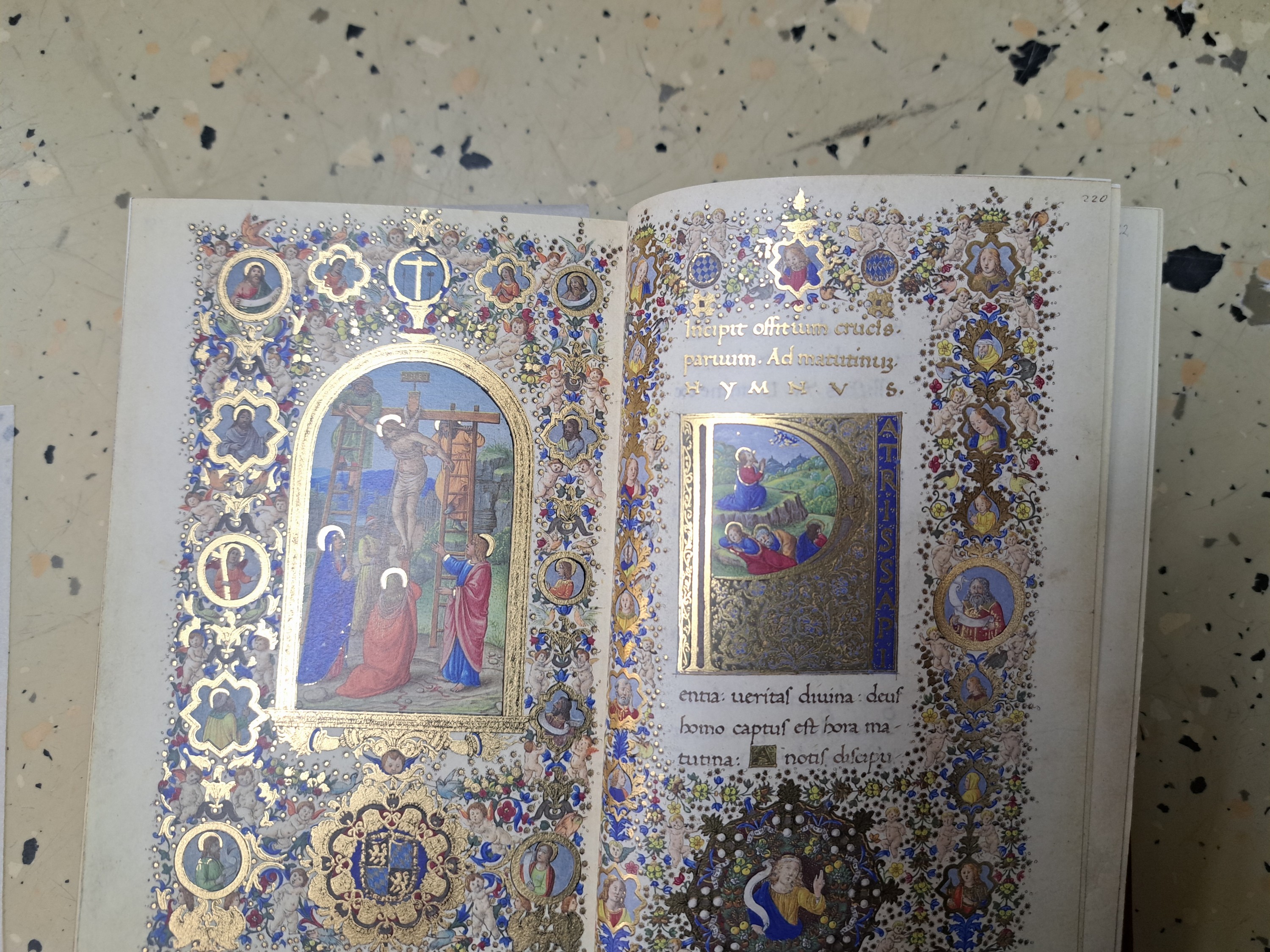 Detail b: Faksimile: Das Gebetbuch Lorenzos de Medici (1485), Coron, Lachen 1991, nach dem Original Clm 23639 der Bayer. Staatsbibliothek München, Ed. ...