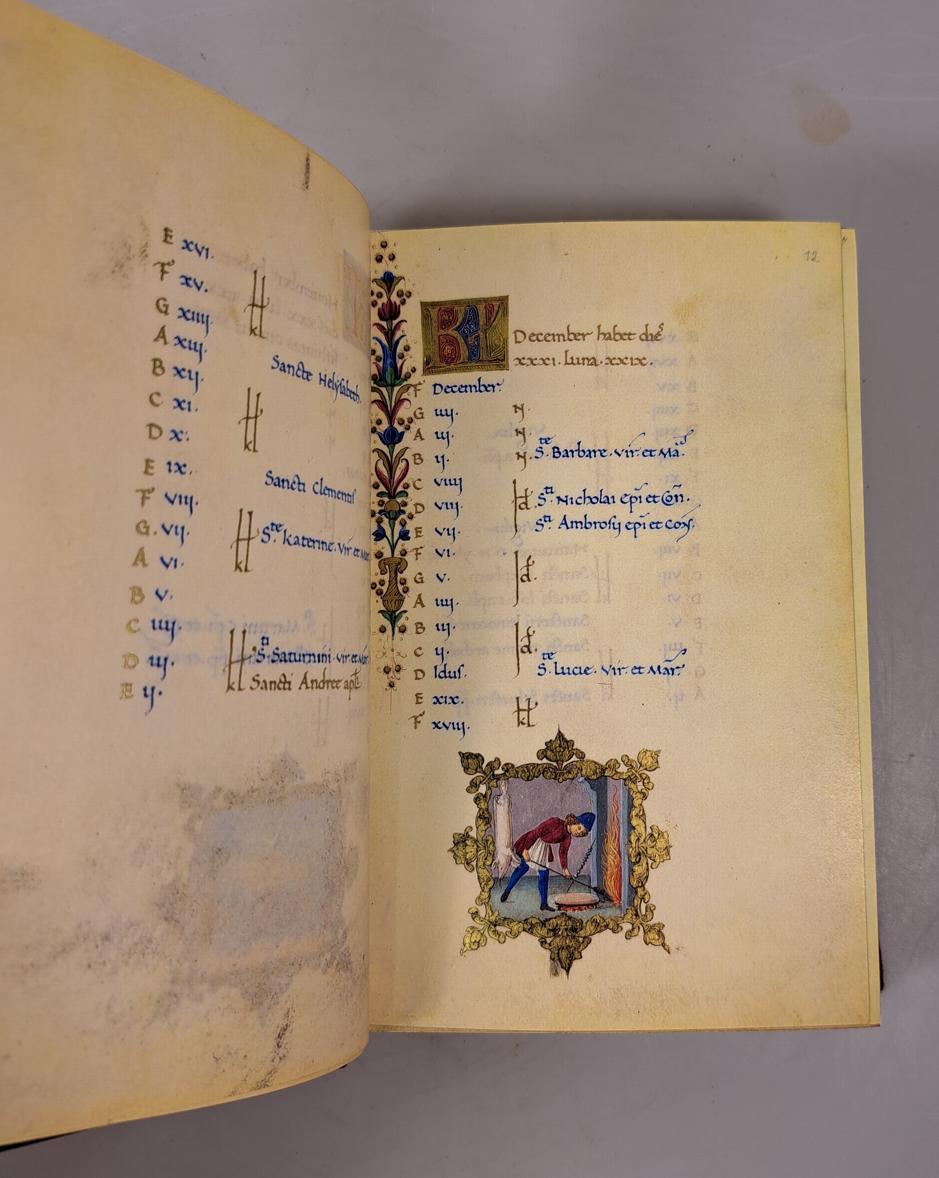 Detail p: Faksimile: Das Gebetbuch Lorenzos de Medici (1485), Coron, Lachen 1991, nach dem Original Clm 23639 der Bayer. Staatsbibliothek München, Ed. ...
