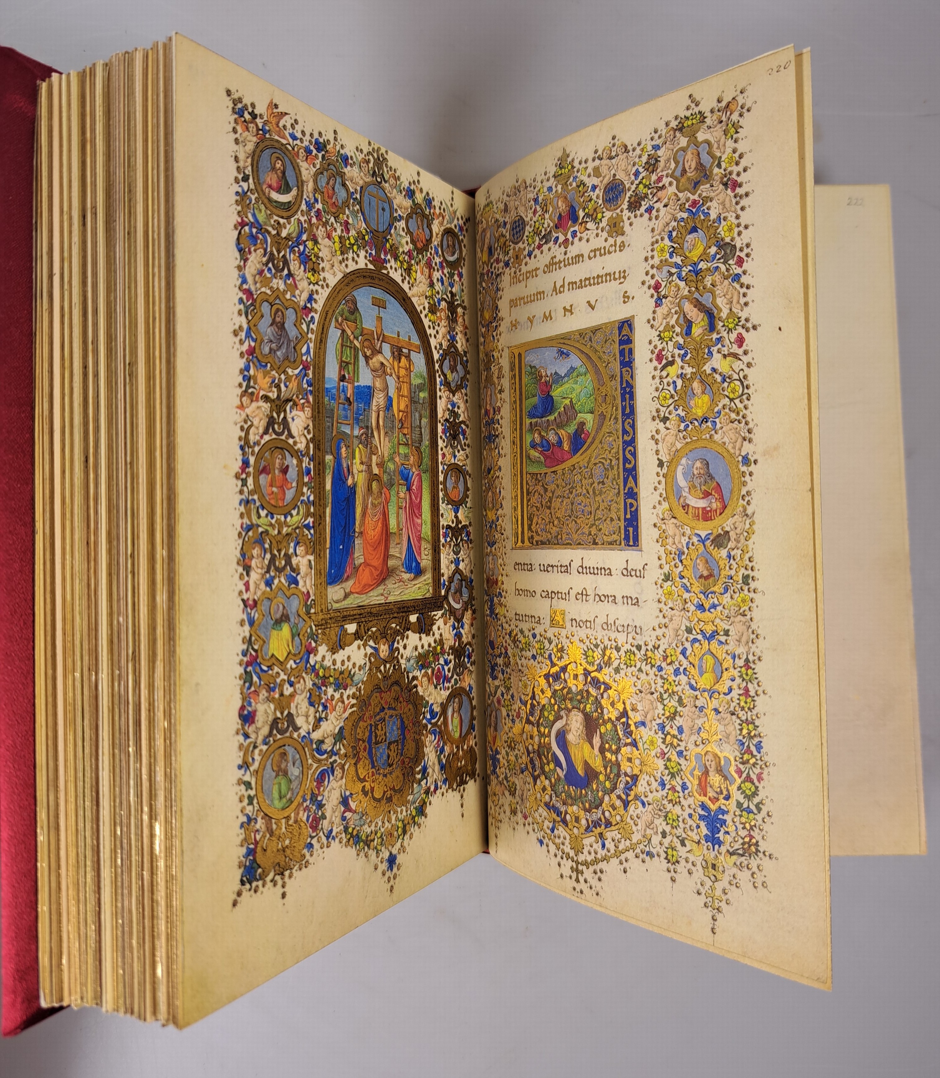 Detail q: Faksimile: Das Gebetbuch Lorenzos de Medici (1485), Coron, Lachen 1991, nach dem Original Clm 23639 der Bayer. Staatsbibliothek München, Ed. ...