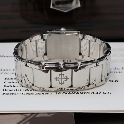 27042351c - PATEK PHILIPPE Twenty-4 Damenarmbanduhr Referenz 4910/1200A-011, quarz, Edelstahlgeh. ...