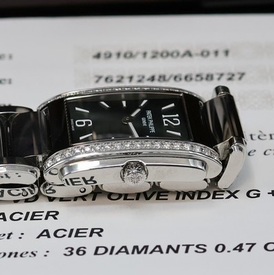 27042351e - PATEK PHILIPPE Twenty-4 Damenarmbanduhr Referenz 4910/1200A-011, quarz, Edelstahlgeh. ...