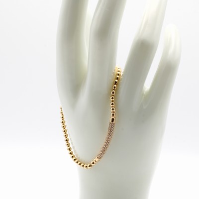 27042358a - Flexibles Kugelarmband mit Brillanten, RG 750/000, Mittelteil bes. m. Brill. zus. ca. ...