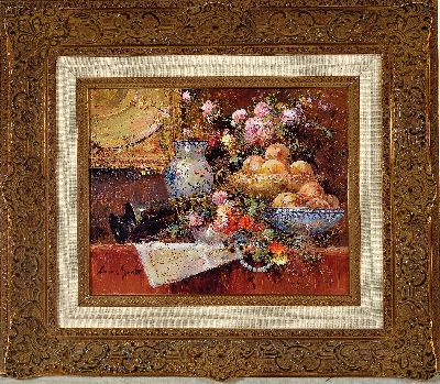 27042375k - Lucia Sarto, geb. 1950 Italien, prunkvolles Stillleben, um 1998, links unten signiert, ...