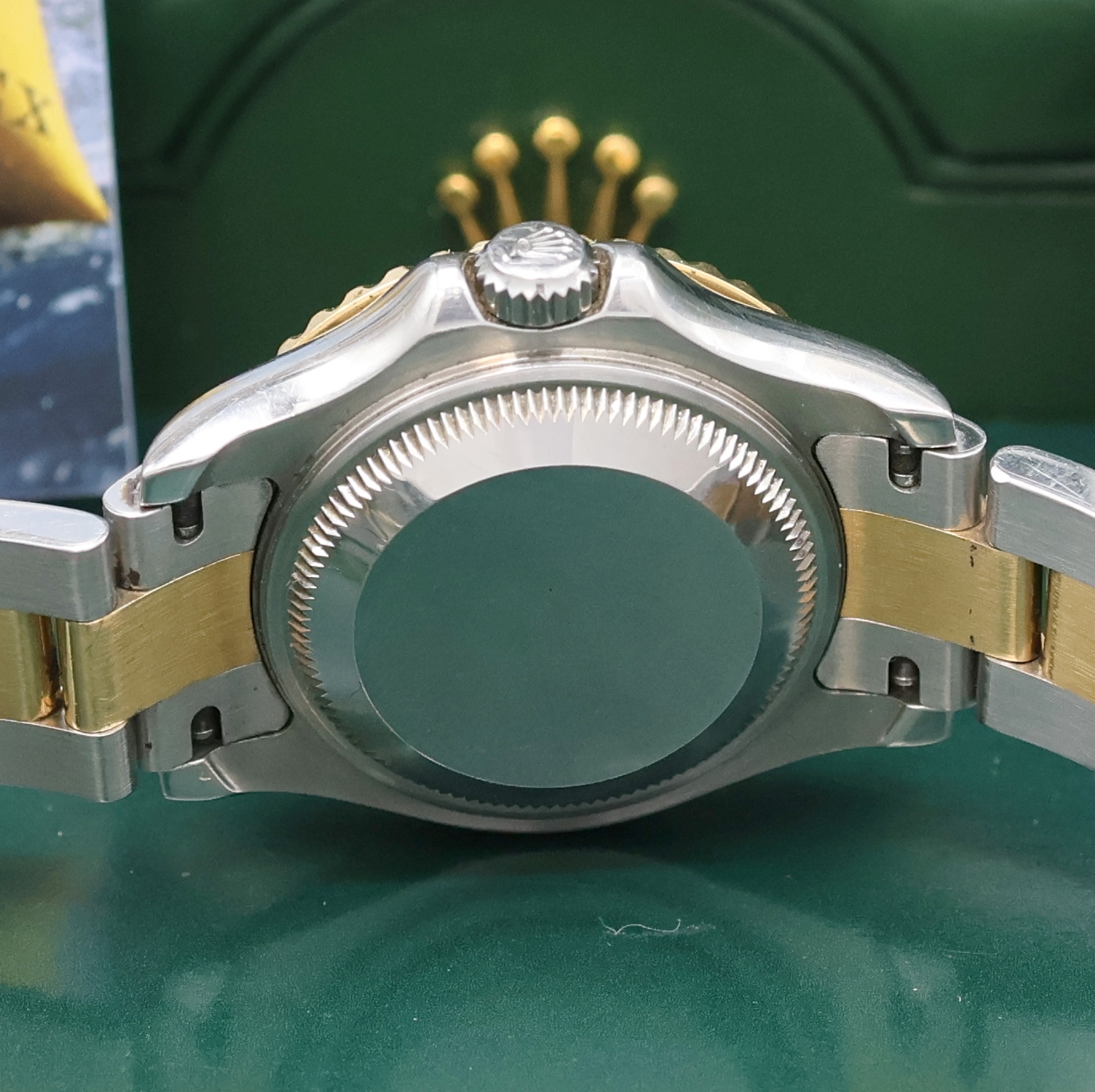 Detail e: ROLEX Oyster Perpetual Date Yacht-Master Damenarmbanduhr Referenz 169623, Schweiz verk. lt. beil. Pap. 08/2008, Automatik, LC 100, Chronometer der ...