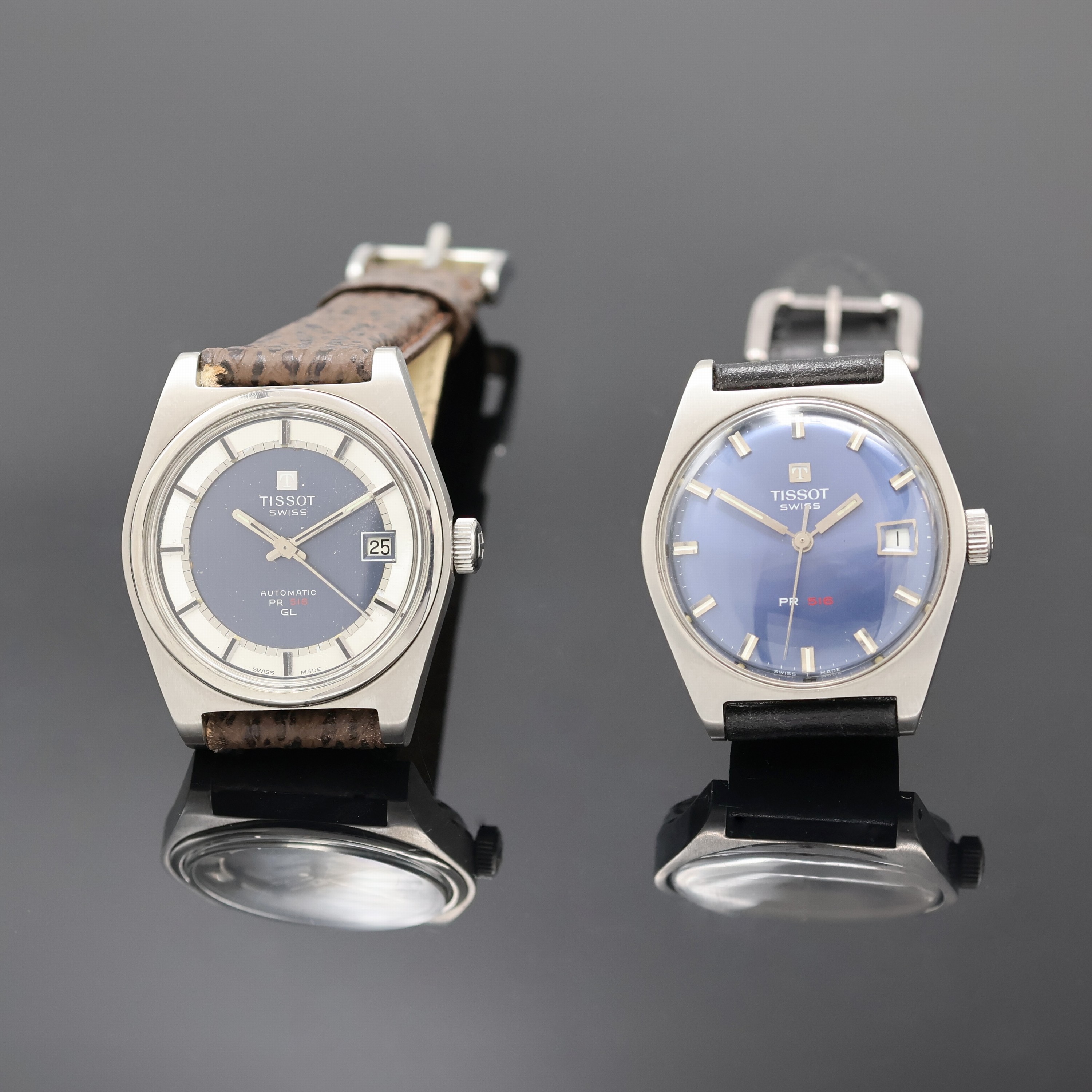 Image 27042521 - TISSOT 2 Armbanduhren, beide Schweiz 1960/70er Jahre, Edelstahlgeh. mit verschr. Böden, ...