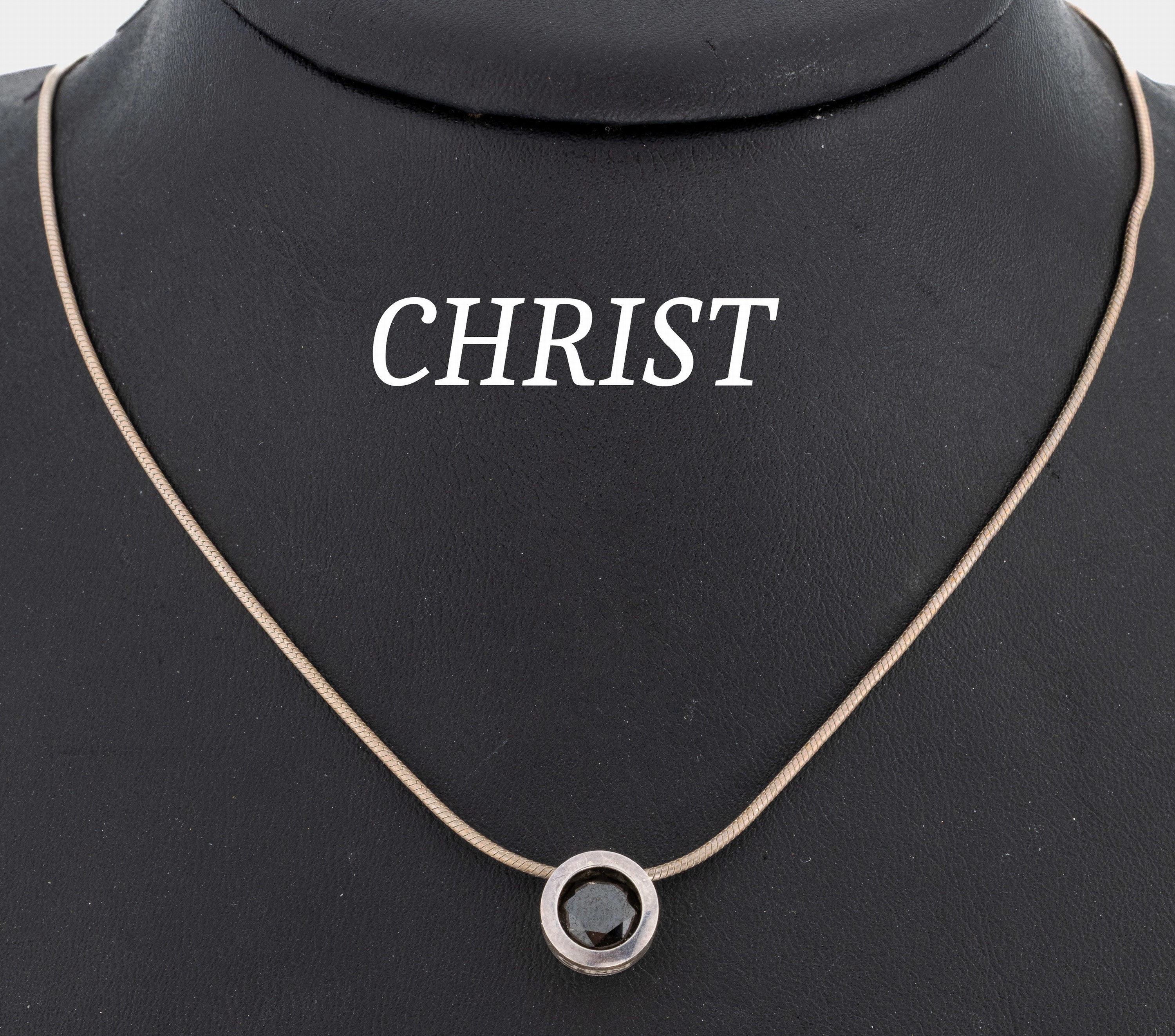 Image 27042545 - CHRIST Brillant-Anhänger, 925er Silber, schwarzer Brillant (beh.) ca. 1.20 ct, an ...