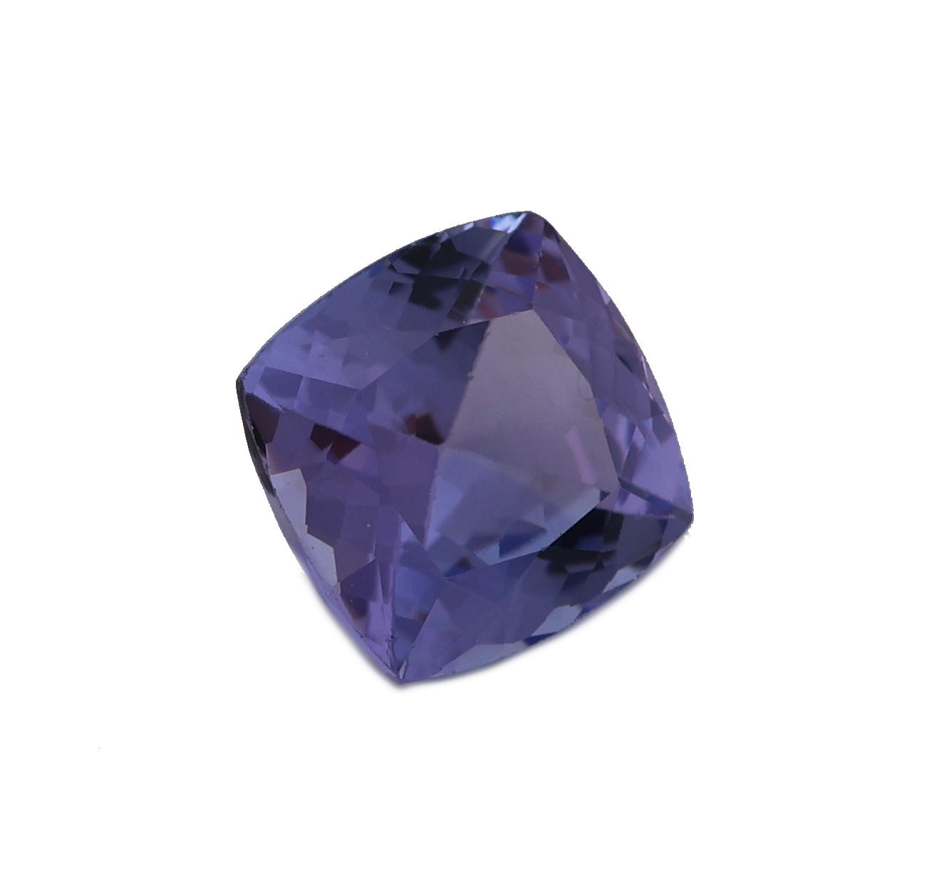 Detail a: Loser Tansanit, ca. 1.89 ct, Kissenschliff
