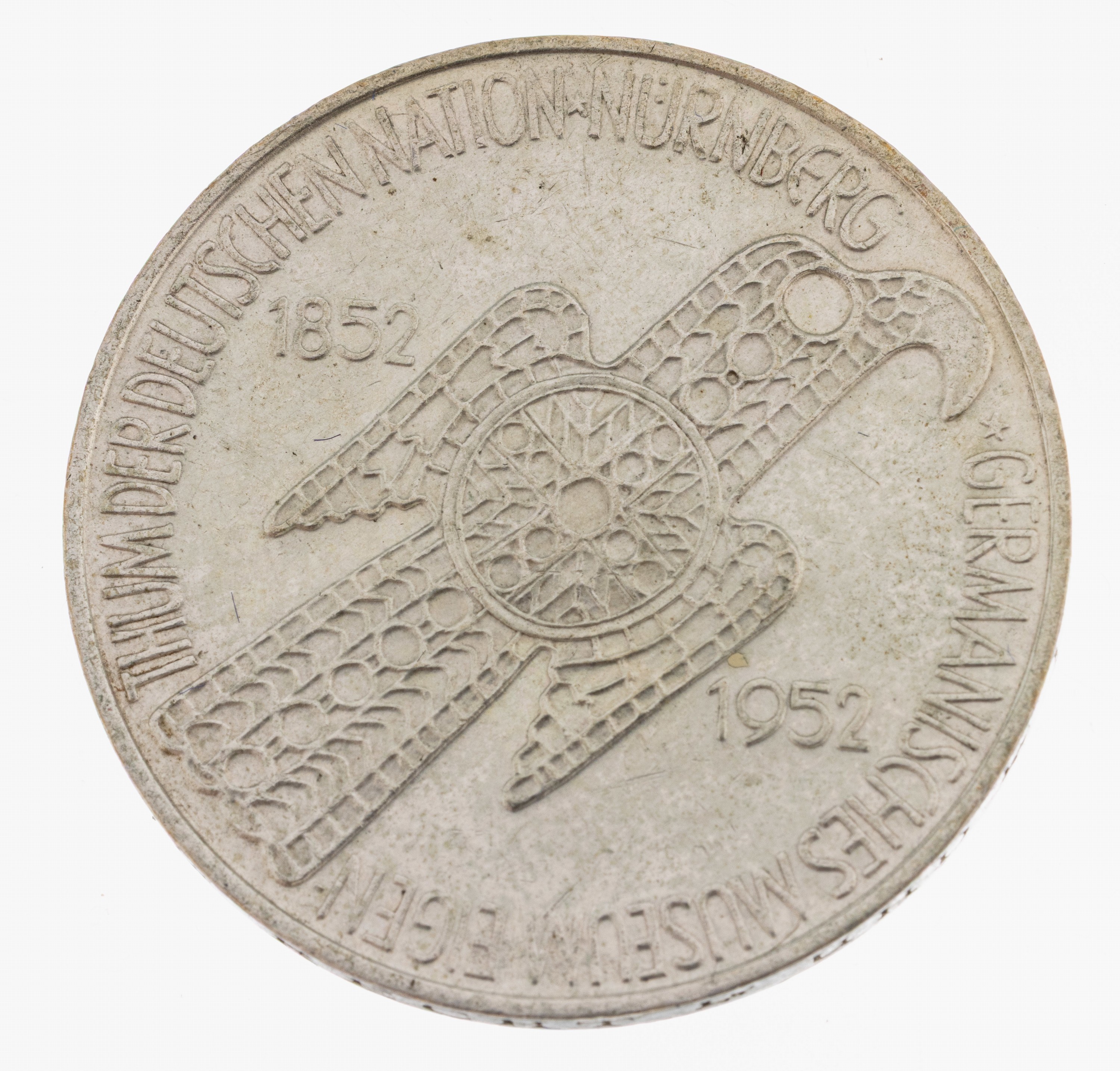 Image 27042597 - Silbermünze, 5 Mark, Deutschland 1952, Germanisches Museum Nürnberg