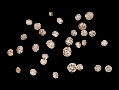 Image Lot lose Diamanten, zus. ca. 1.96 ct Weiß- l.get.Weiß/si, Brillanten und 8/8-Diamanten, ...