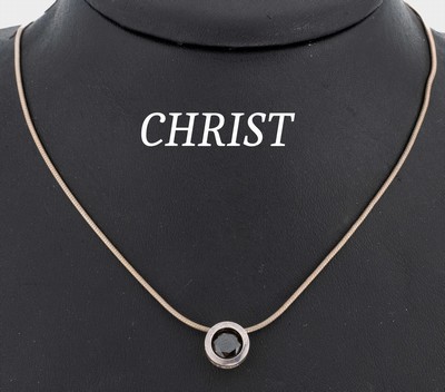 Image CHRIST Brillant-Anhänger, 925er Silber, schwarzer Brillant (beh.) ca. 1.20 ct, an ...