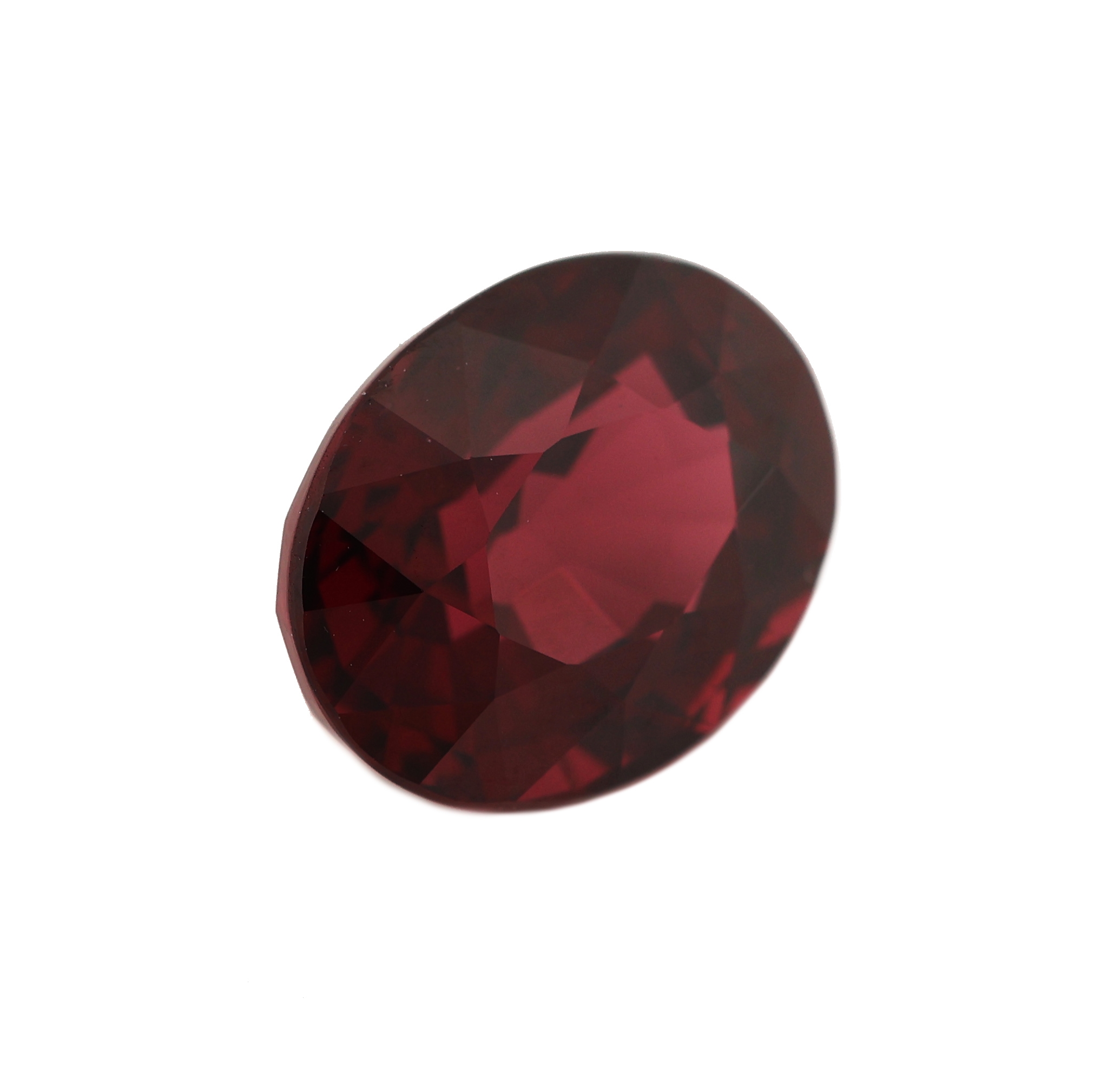 Detail a: Loser Rhodolith, ovalfacett., ca. 7.07 ct