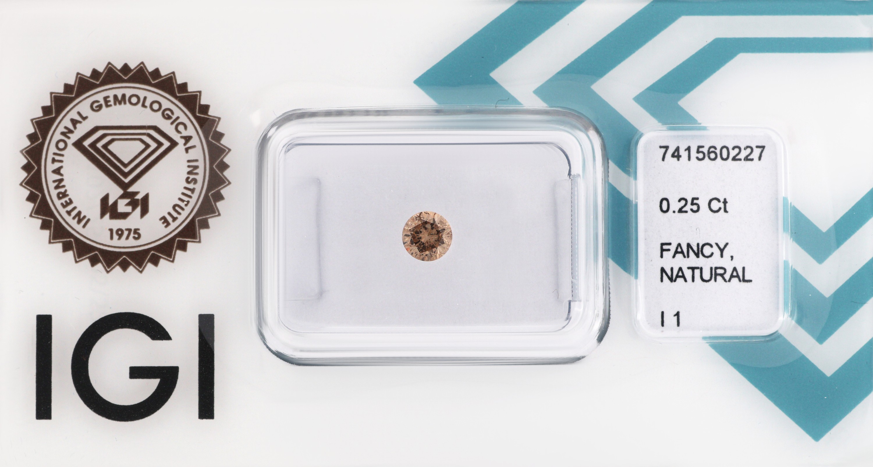 Image 27042633 - Loser Brillant, 0.25 ct Natural Fancy Light Brown/p1, eingeschweißt, IGI-Expertise ...