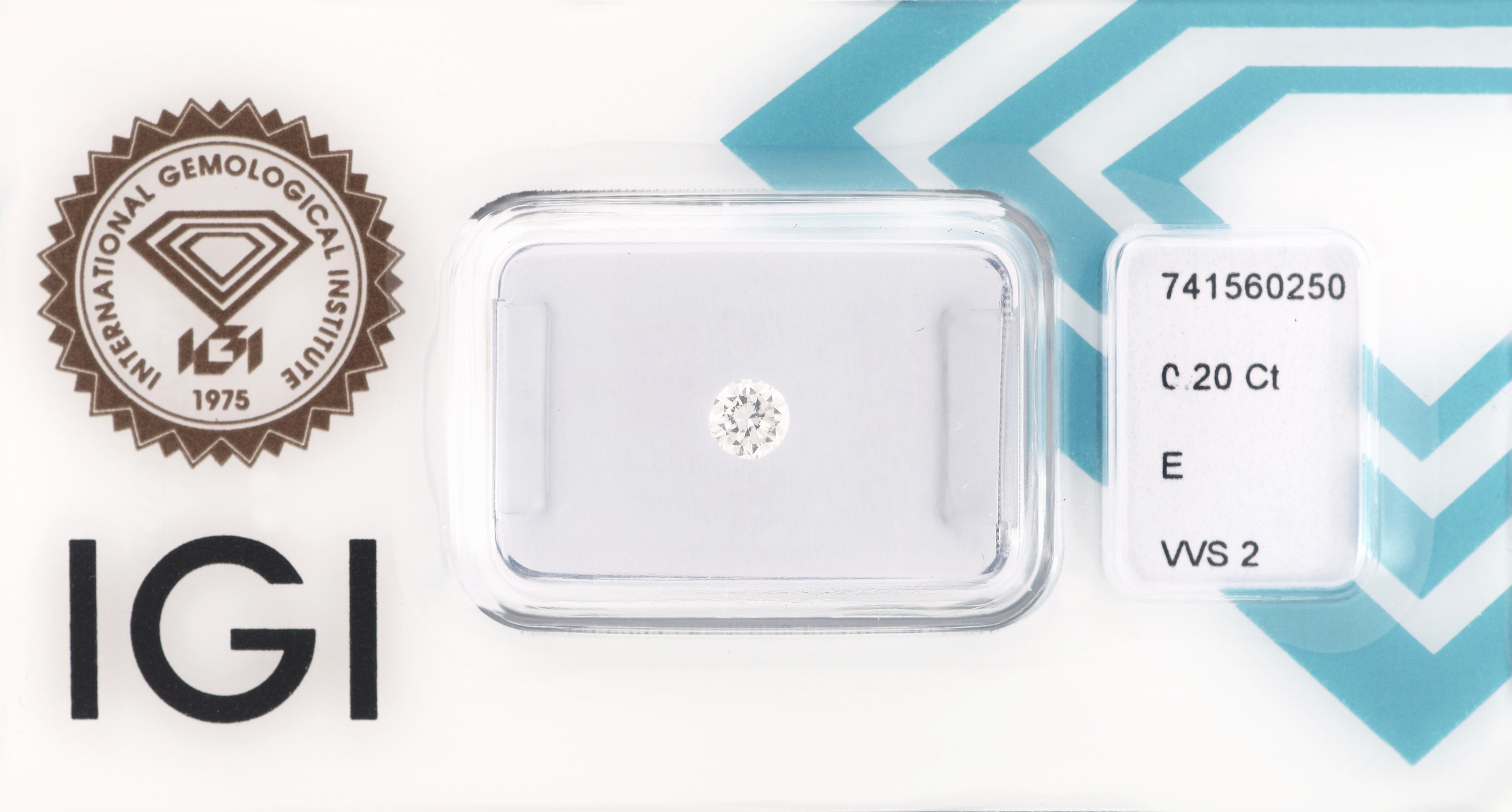 Image 27042641 - Loser Brillant, 0.20 ct hochfeines Weiß(E)/vvs2, eingeschweißt, IGI-Expertise ...