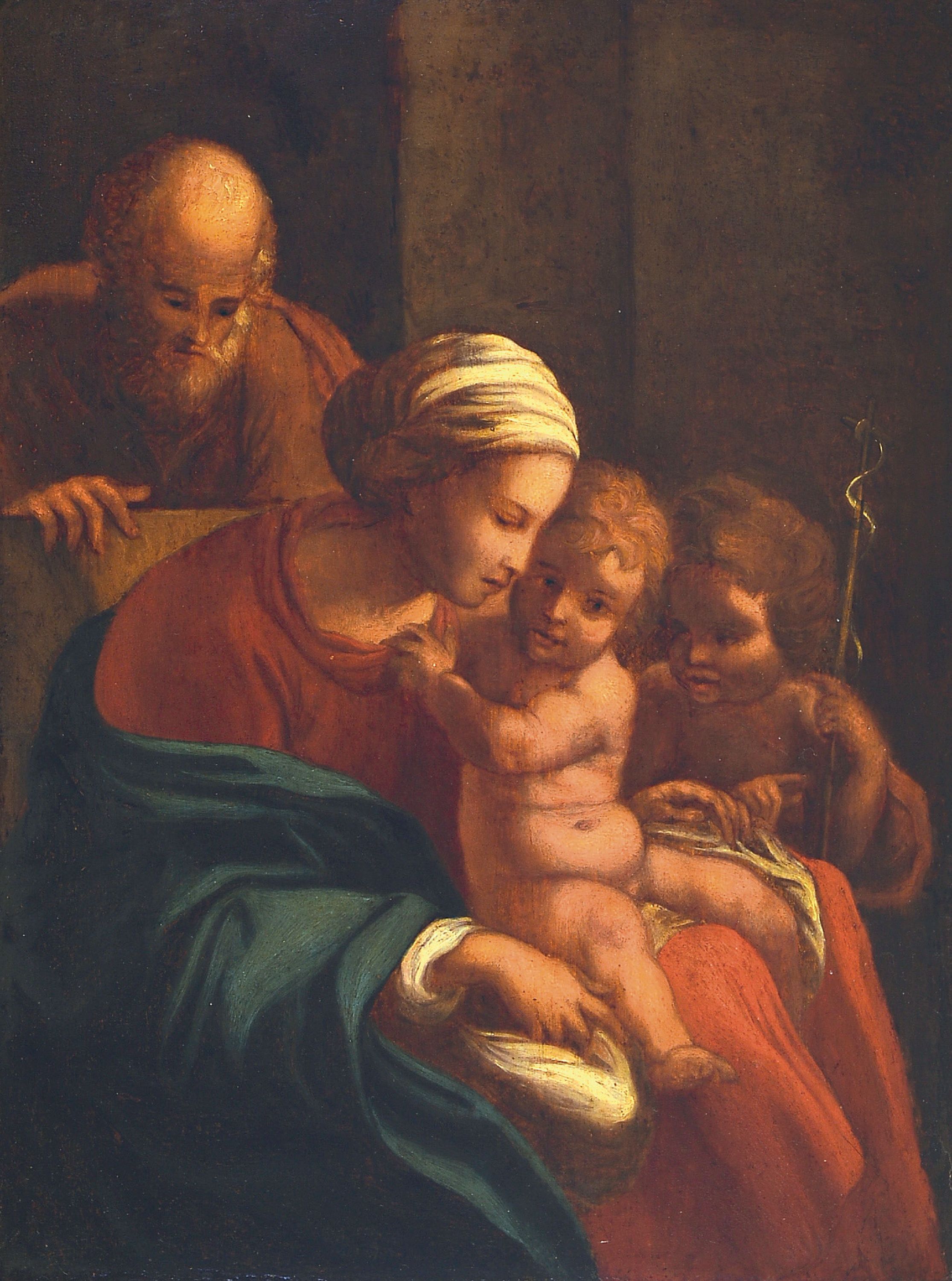 Image 27042744 - Unbekannter Künstler der florentiner Schule, 18.Jh., Heilige Familie mit dem ...