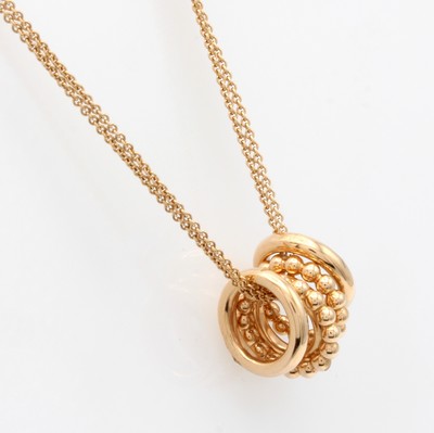 27042746b - 5 runde Anhänger an 2-reihiger Kette, RG 585/000, 2 kreisförm. Anhänger in ...