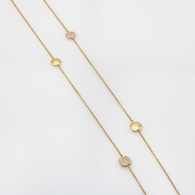 Image Collier mit Brillanten, GG 750/000, 4 Ele- mente z.T. bes. m. Brill. zus. ca. 0.56 ct ...