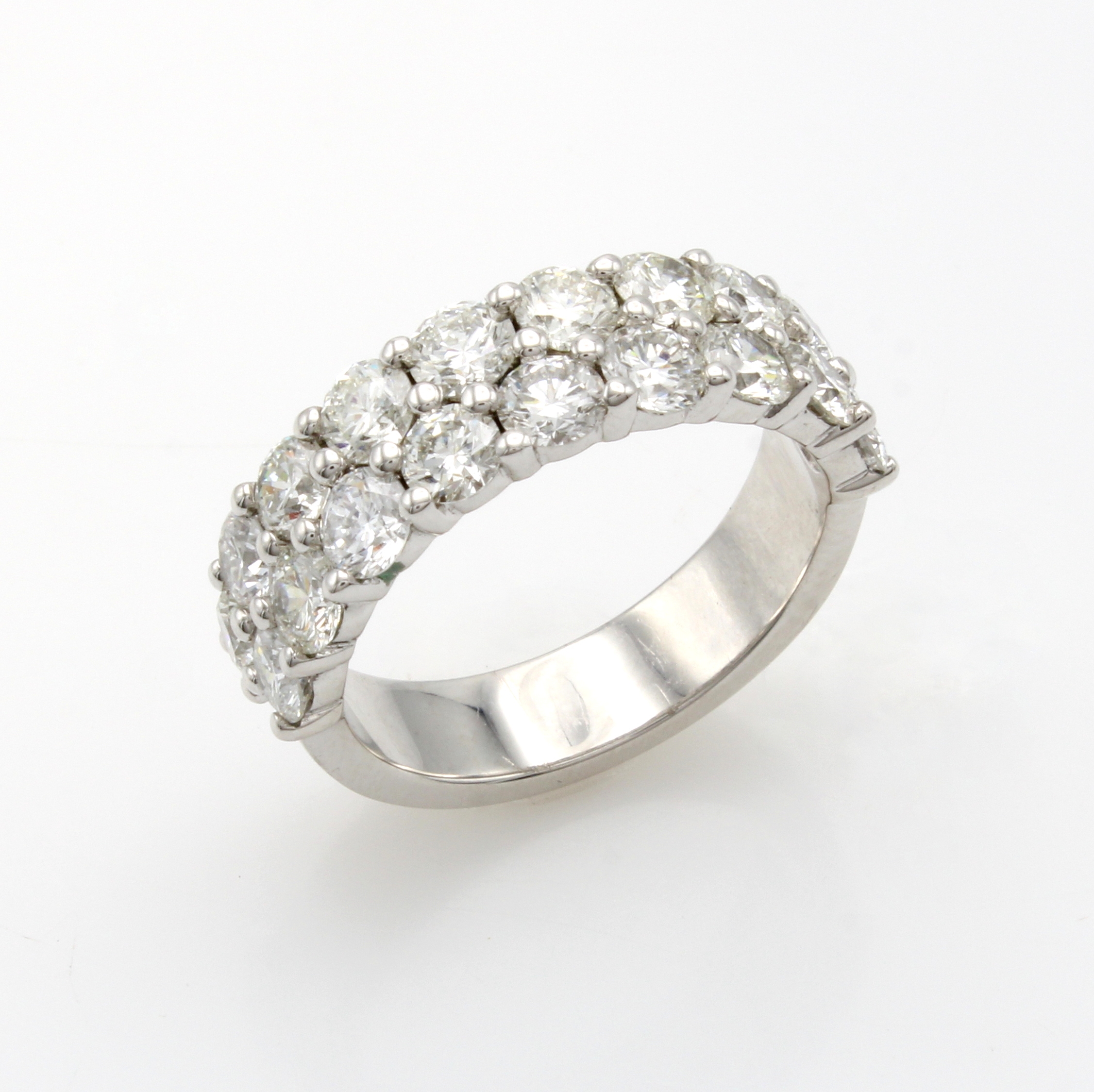 Image 27042863 - Ring mit Brillanten, WG 750/000, 18 Brill. zus. ca. 2.96 ct Weiß/si, RW ca. 54