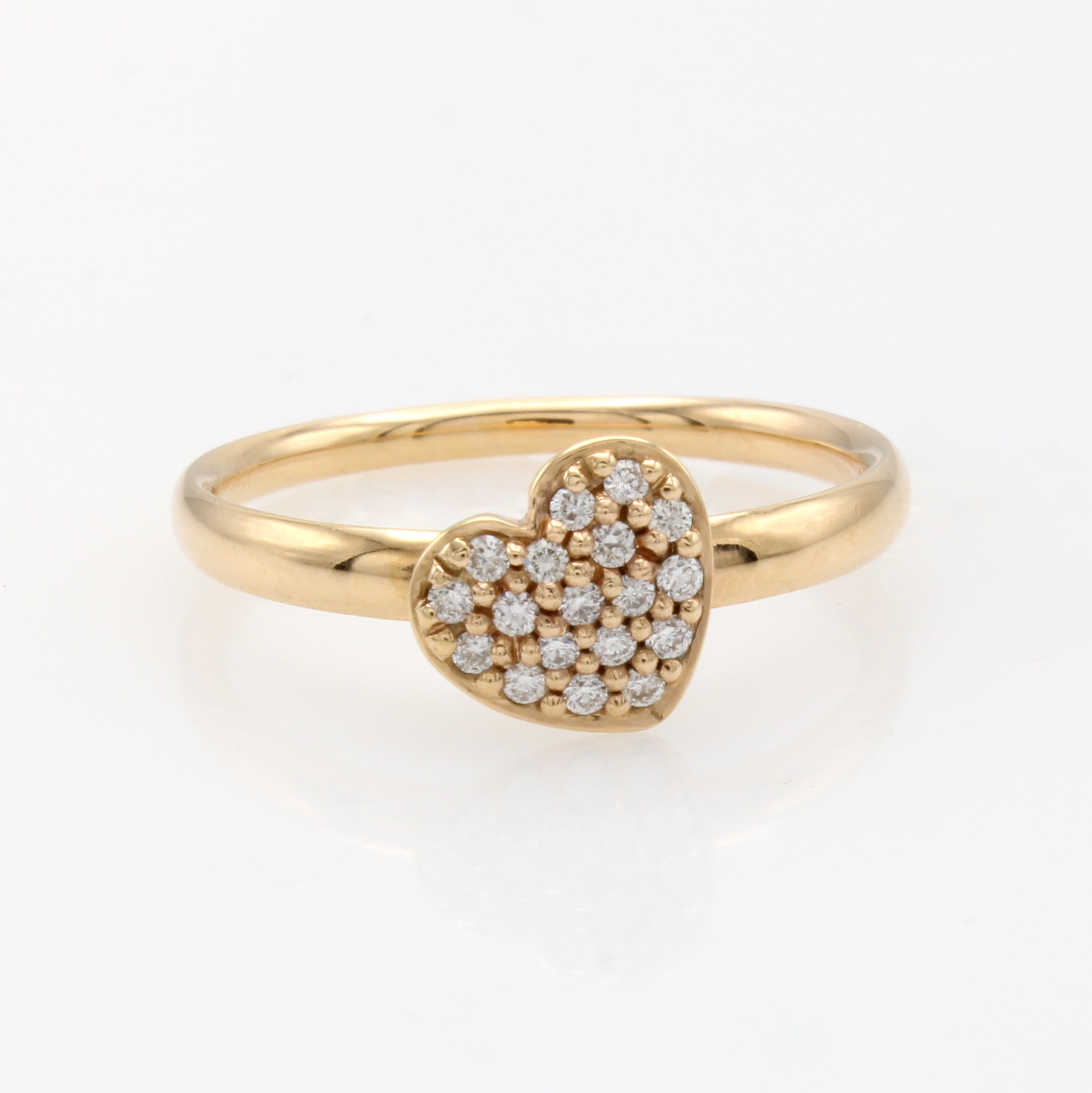 Image 27042882 - Ring ´Herz´ mit Brillanten, RoseG 585/000, Herz bes. m. Brill. zus. ca. 0.13 ct ...