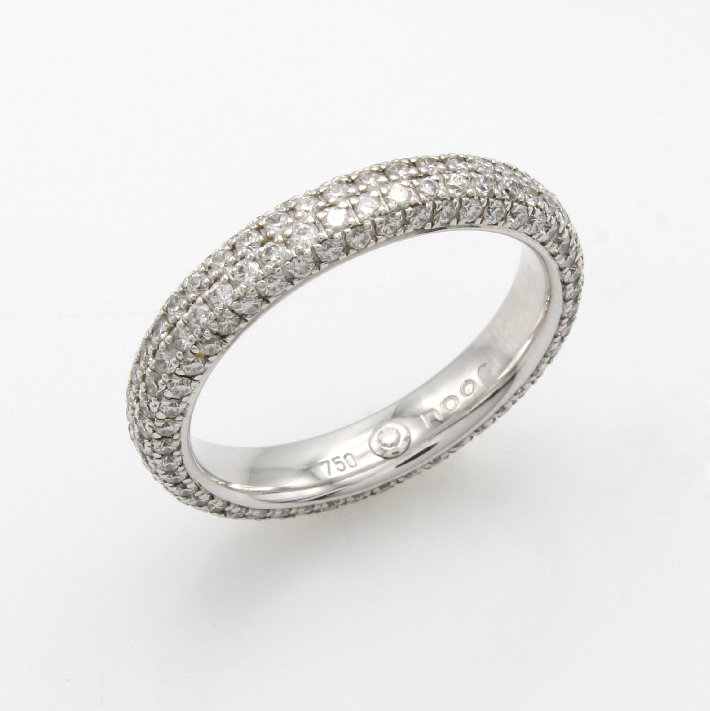 Image 27043276 - Ring mit Brillanten, WG 750/000, rundum be- setzt m. 325 Brill. zus. ca. 1.14 ct feines ...