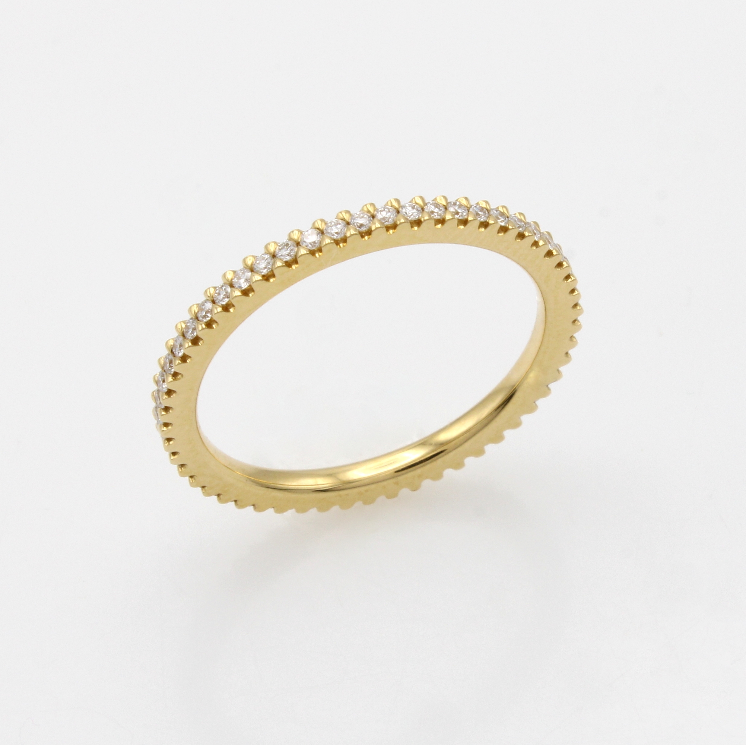 Image 27043286 - Memoryring mit Brillanten, GG 585/000, 41 Brill. zus. ca. 0.28 ct Weiß/si, RW ca. 53 ...