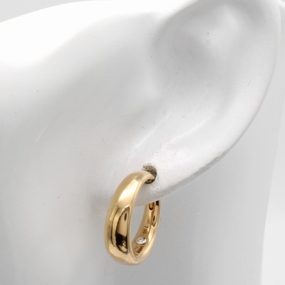 27043262a - Paar Creolen, RG 750/000, noch oben l. ver- jüngend, massive Ausführung