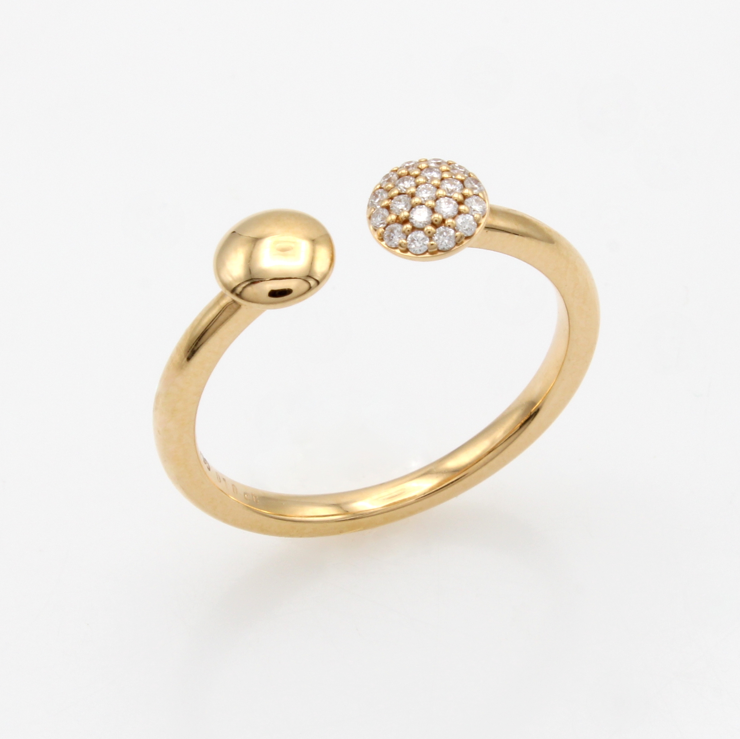 Image 27043305 - Ring mit Brillanten, RG 750/000, Brill. zus.ca. 0.10 ct Weiß/si, Ringkopf offen, RW ca. ...