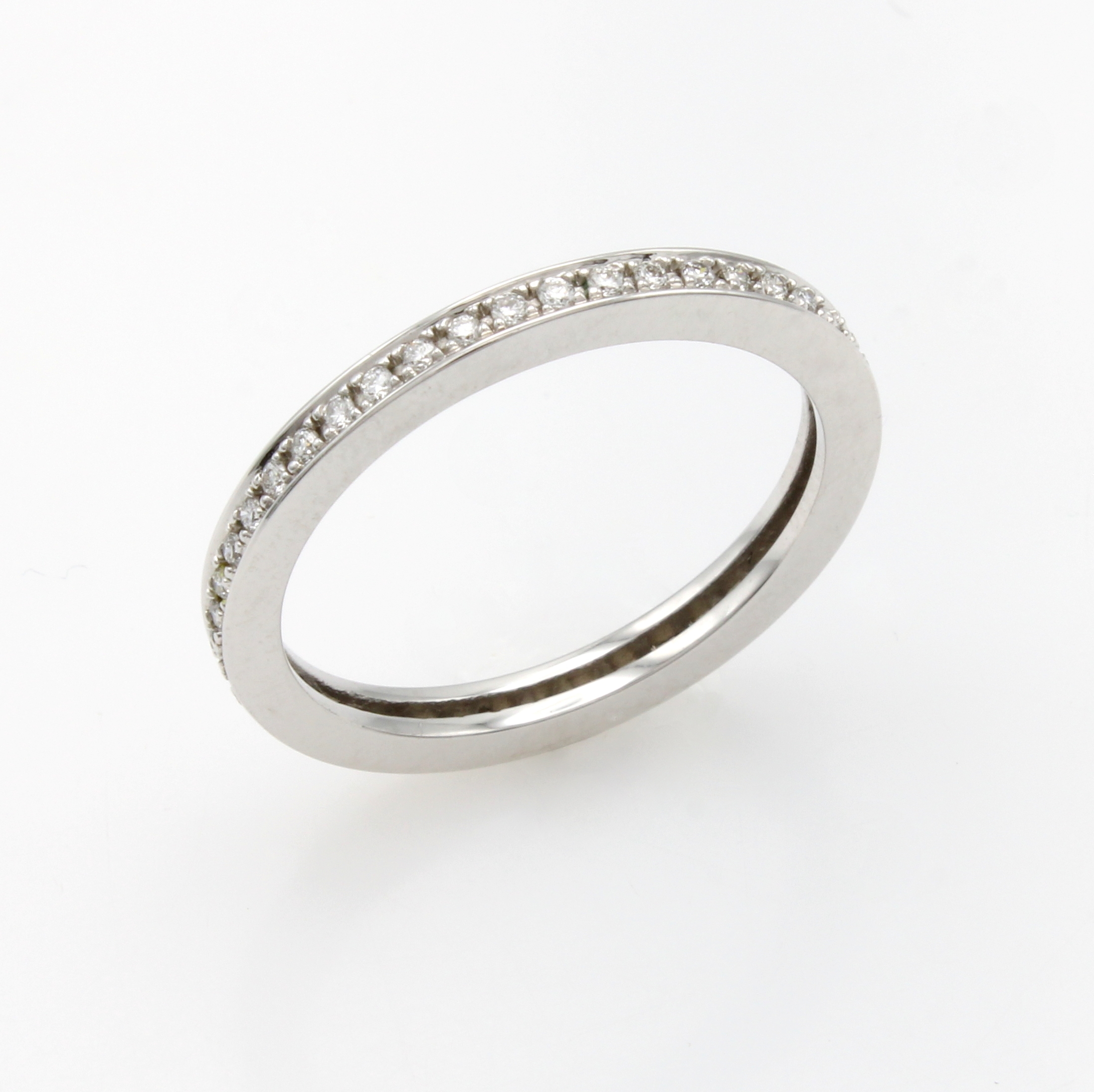 Image 27043311 - Memoryring mit Brillanten, WG 750/000, Brill. zus. ca. 0.22 ct Weiß/si, RW ca. 57 ...