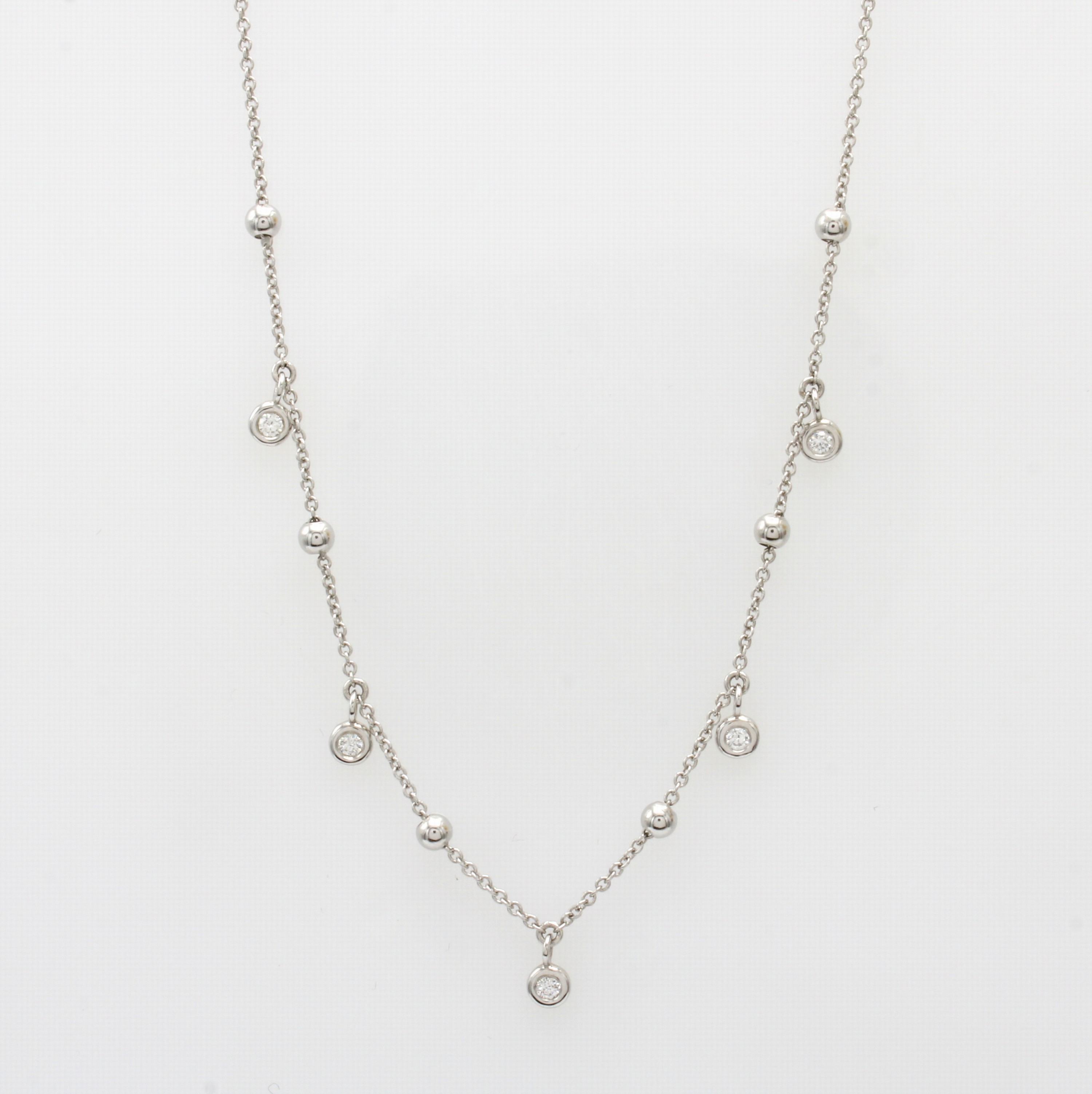Image 27043315 - Collier mit Brillanten, WG 750/000, Brill. zus. ca. 0.10 ct Weiß/si, ...