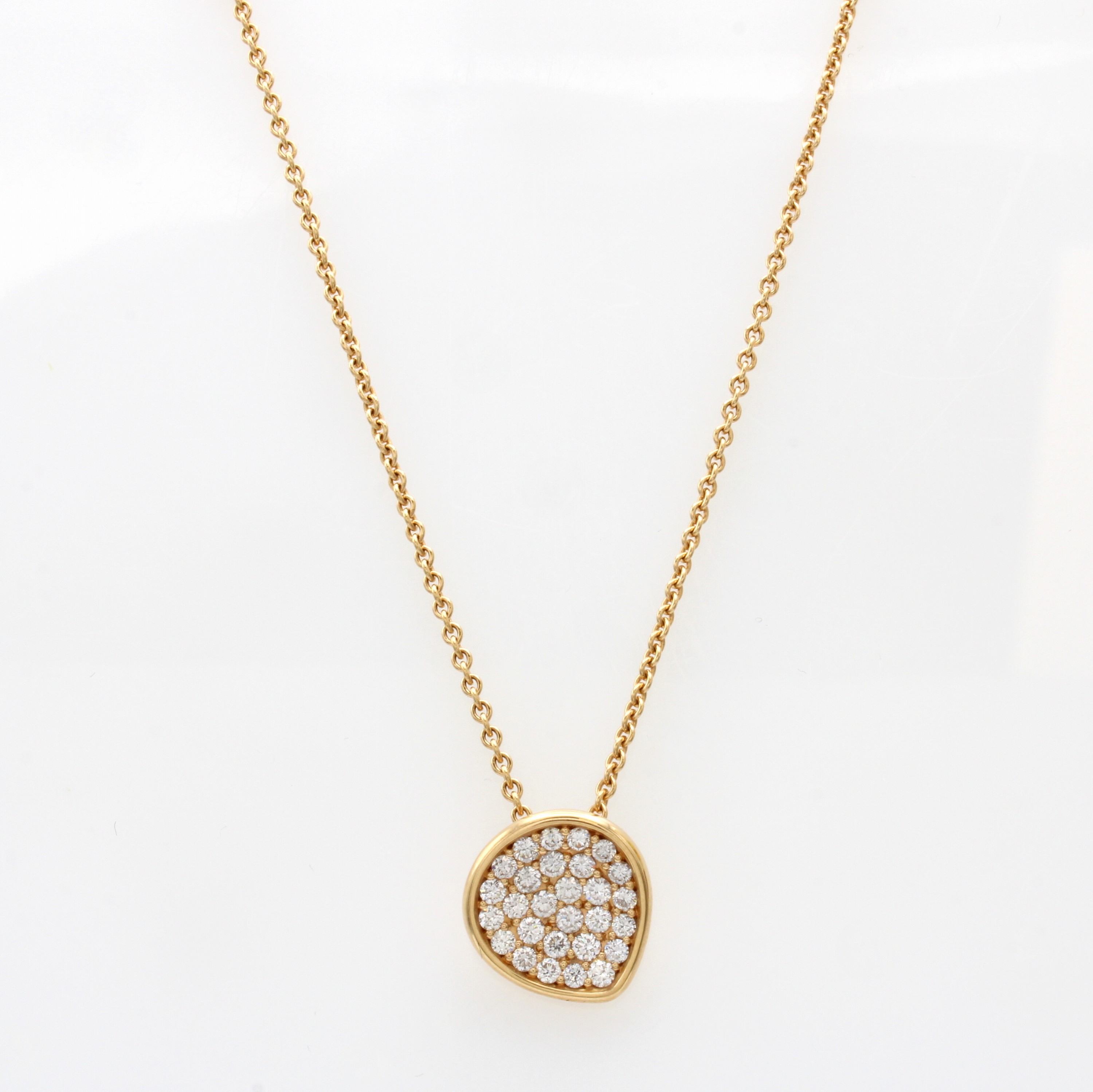 Image 27043316 - Tropfenförmiger Anhänger mit Brillanten, RG 750/000, Brill. zus. ca. 0.70 ct Weiß/si, ...