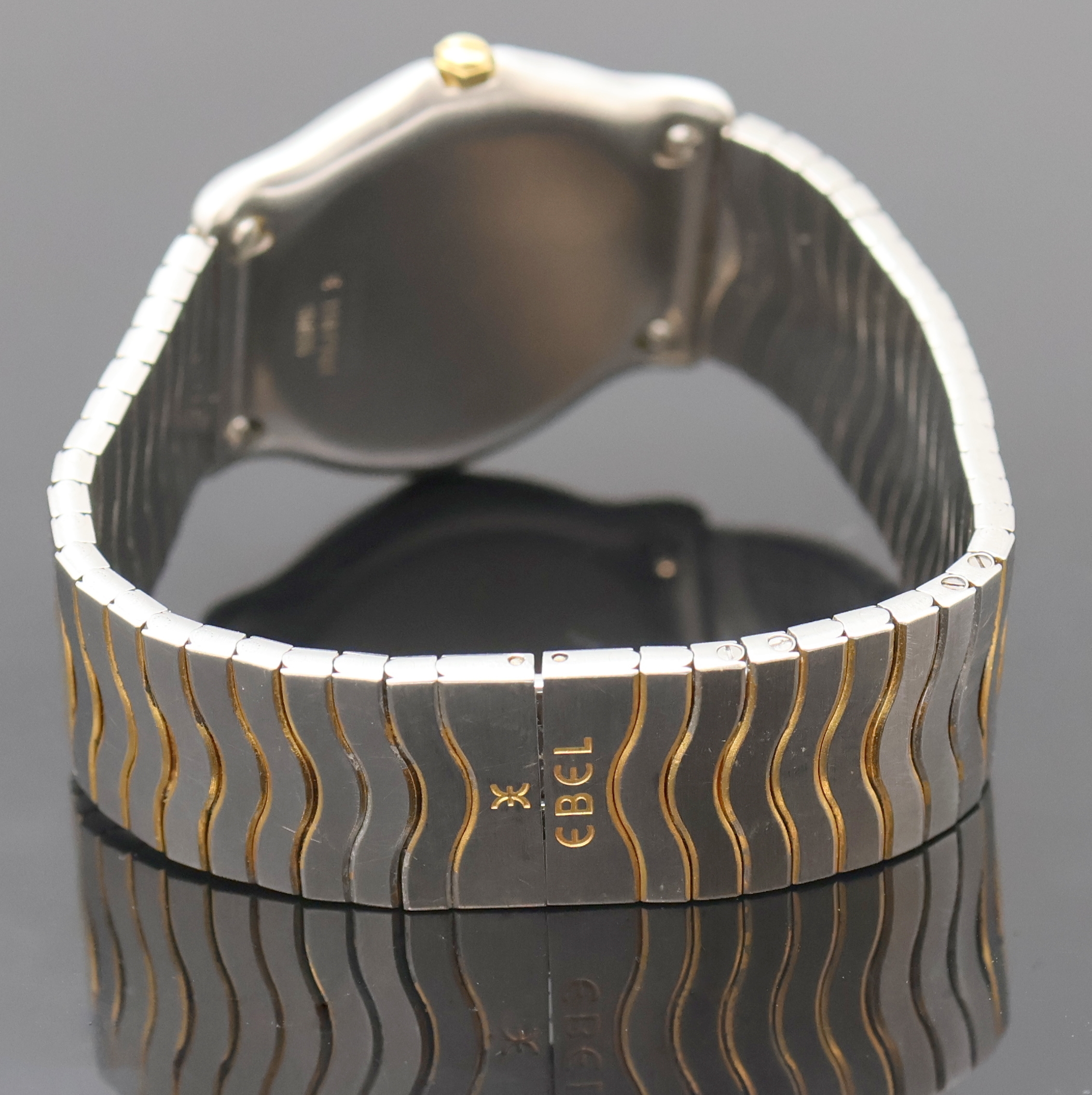 Detail c: EBEL Sport Classique Armbanduhr in Stahl Referenz E1187141, Schweiz um 2000, quarz, Stülpgeh., GG-Lünette 5-fach verschr., orig. Gliederband dopp. ...
