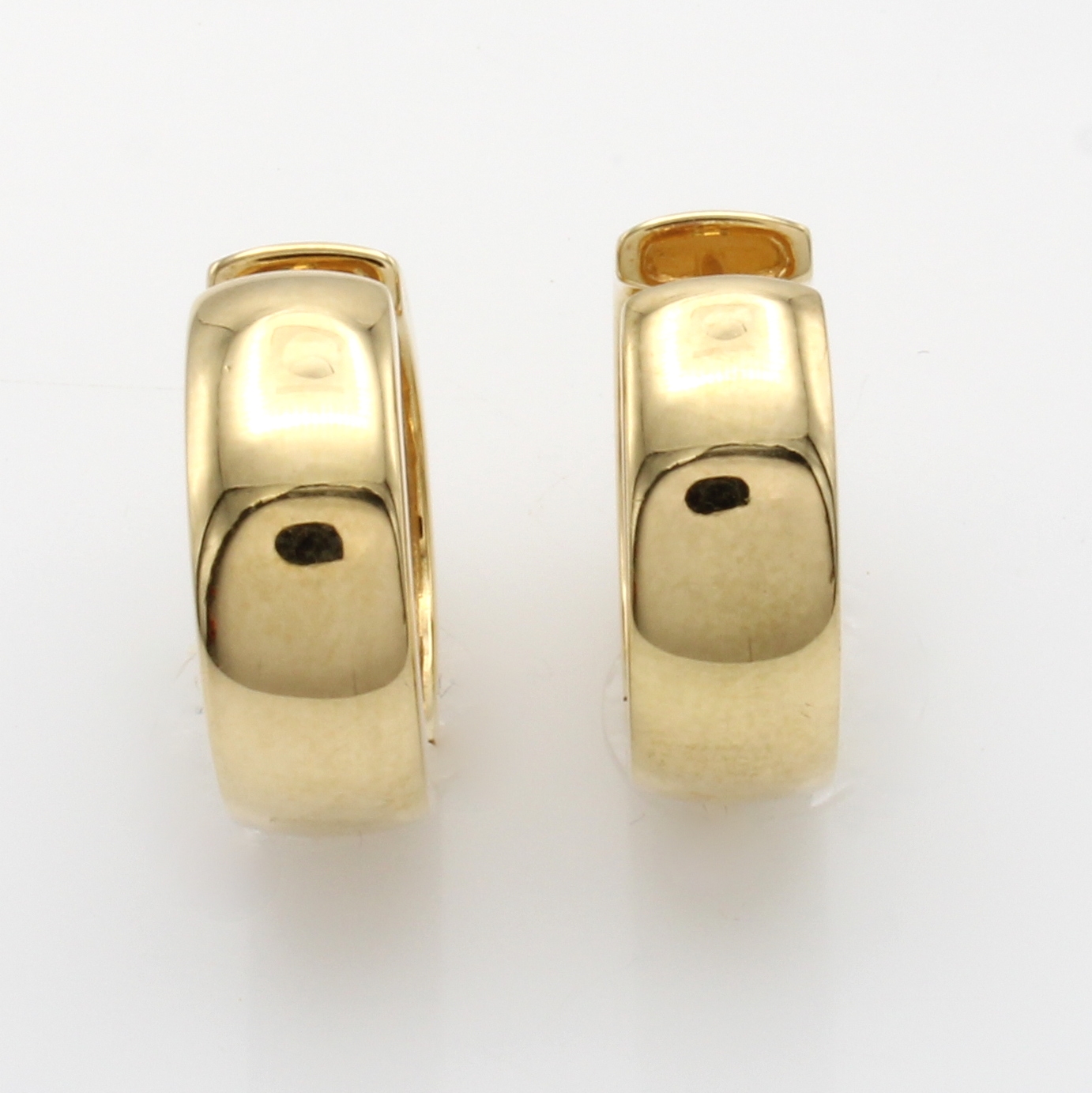 Image 27043475 - Paar Creolen, GG 585/000, Br. ca. 6 mm, D. ca. 17.5 mm