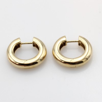 Image Paar Creolen, GG 585/000, Br. ca. 4.6 mm, D. ca. 19 mm