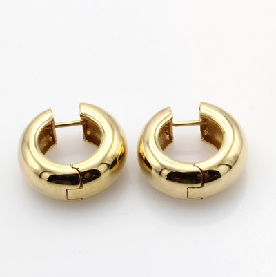 Image Paar Creolen, GG 585/000, Br. ca. 8.3 mm, D. ca. 19.5 mm