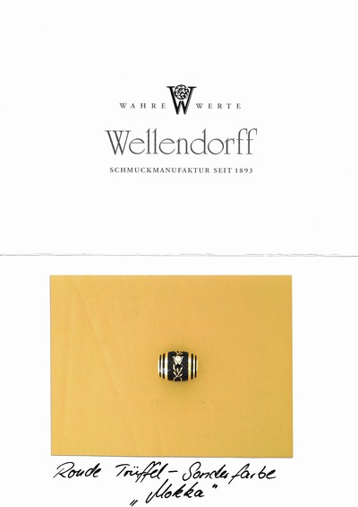 27043454c - 18 kt Gold WELLENDORFF Brillant-Email-Ronde, GG 750/000, Modell Trüffel, Sonderfarbe ...
