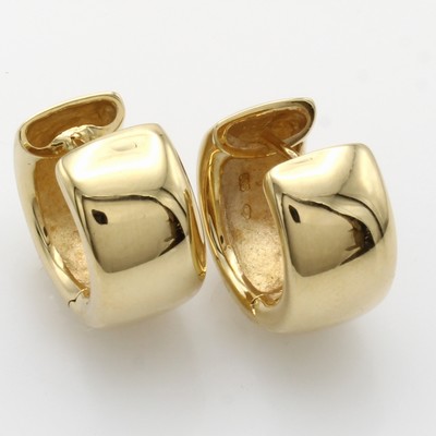 Image Paar Creolen, GG 585/000, Br. ca. 8.8 mm, D. ca. 17.5 mm