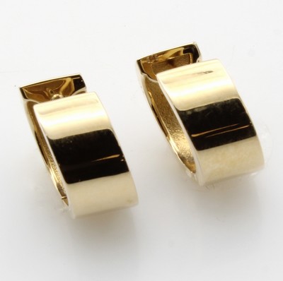 Image Paar Creolen, GG 585/000, Br. ca. 5.5 mm, D. ca. 12 mm