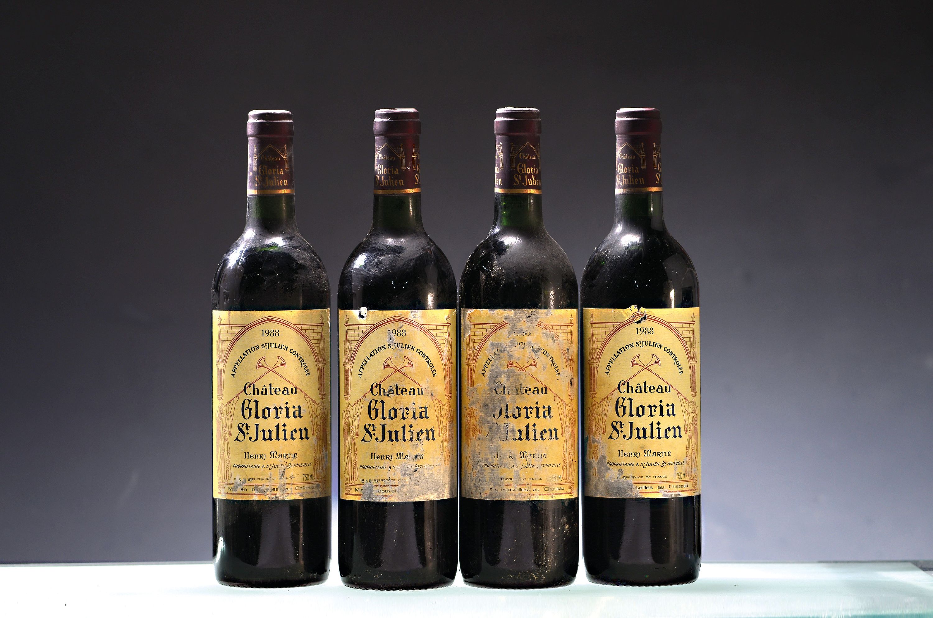 Image 27043510 - 5 Flaschen 1988 Chateau Gloria, Henri Martin, St. Julien, ca. 750ml, 12,5%Vol, into ...
