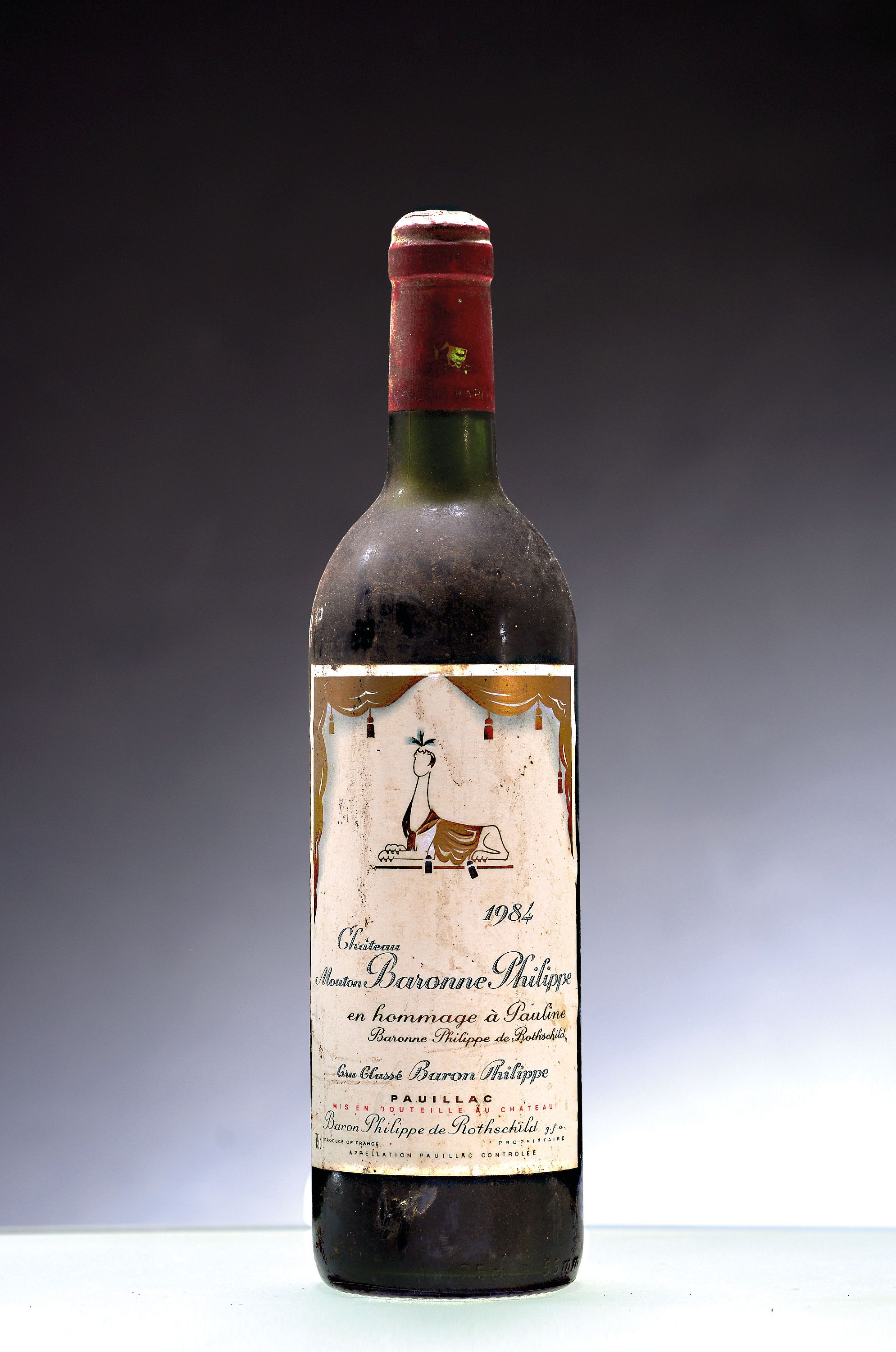 Image 27043518 - 1 Flasche 1984 Chateau Mouton Baronne Philippe, Pauillac, ca. 750ml, mid shoulder, ...