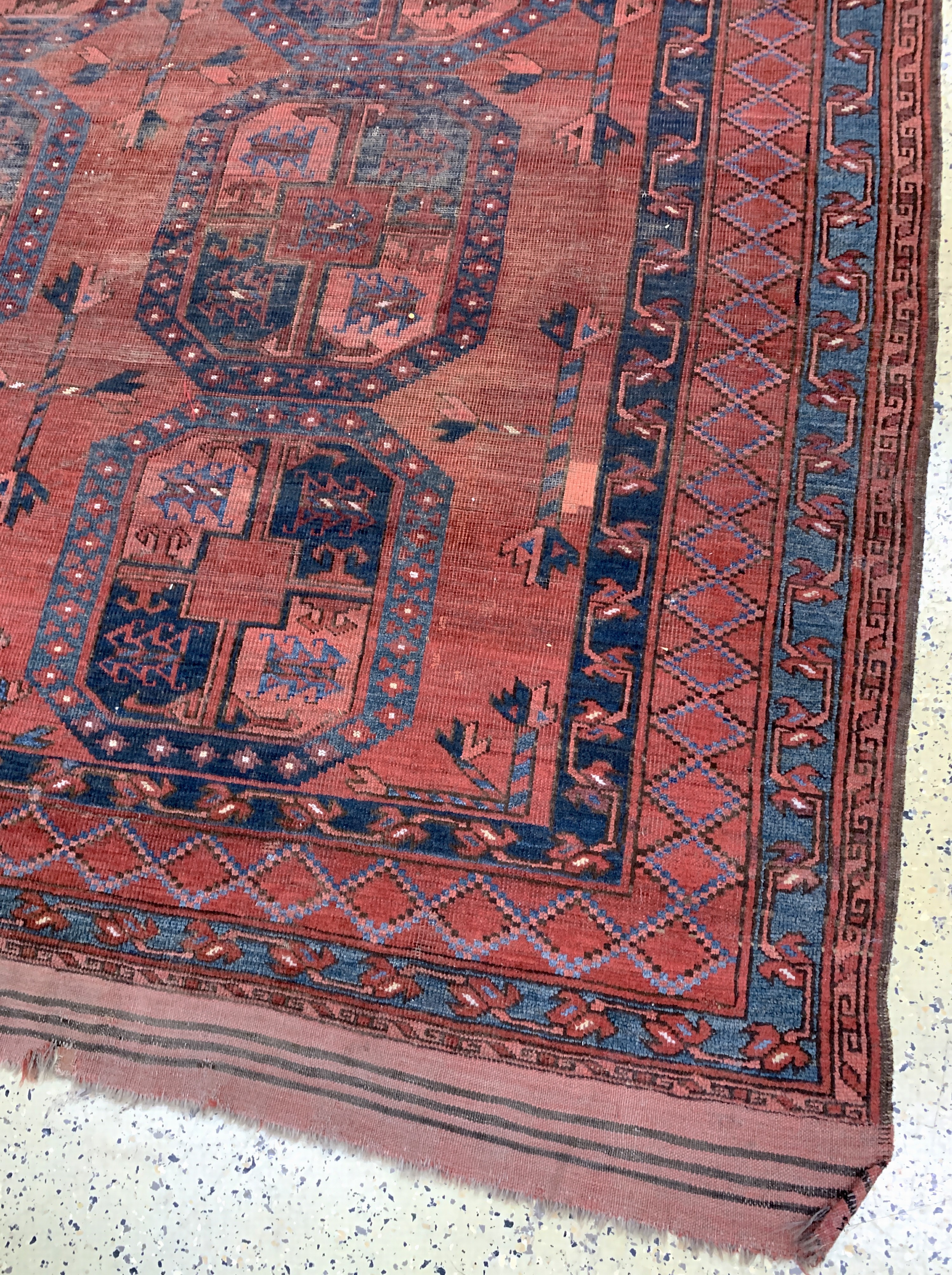 Detail a: Ersari alt, Afghanistan, Anfang 20.Jhd, Wolle auf Wolle, ca. 475 x 345 cm, EHZ: 3